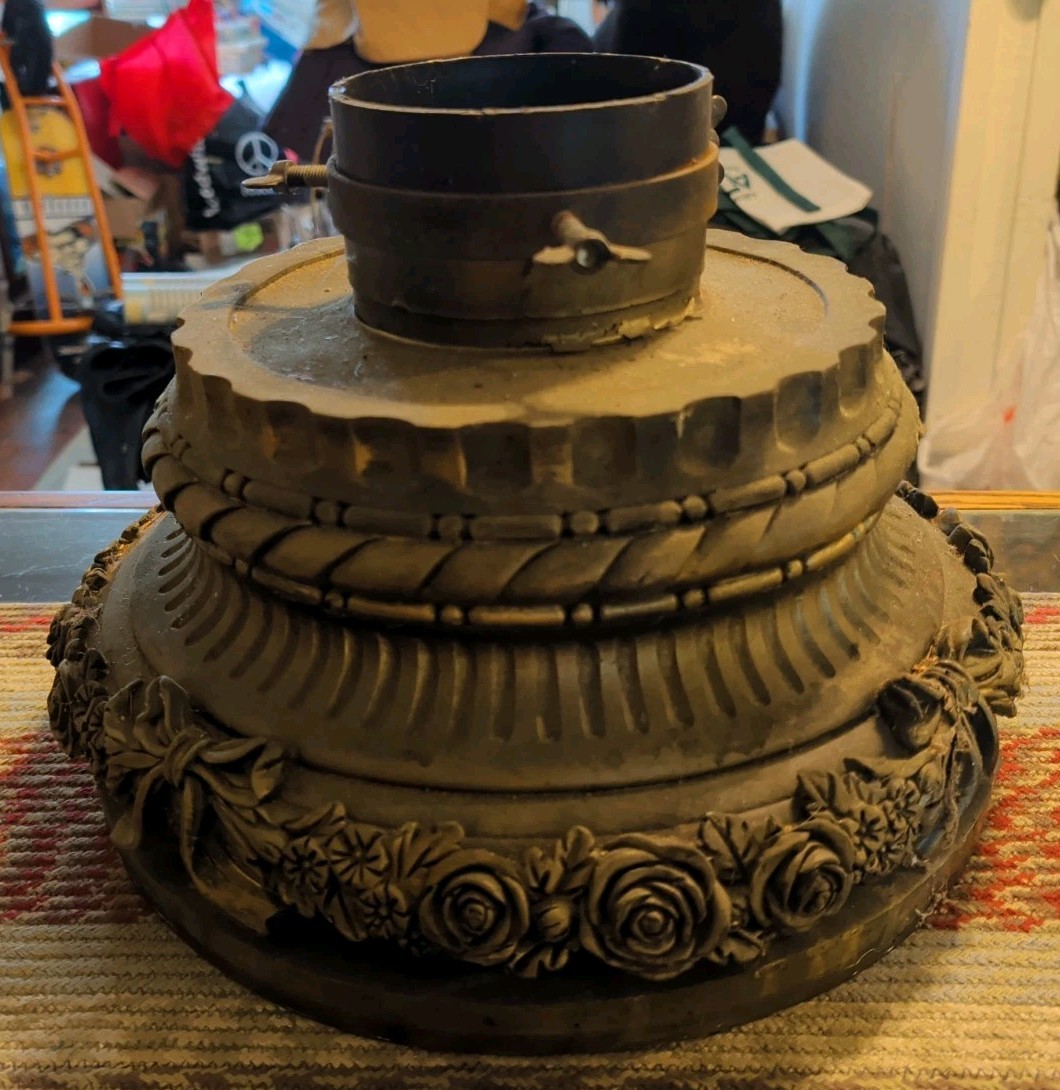 Vintage Decorative Floral Fiberglass One Of A Kind Large Christmas Tree Stand Vintage Decorative Floral Fiberglass One Of A Kind Large Christmas Tree Stand