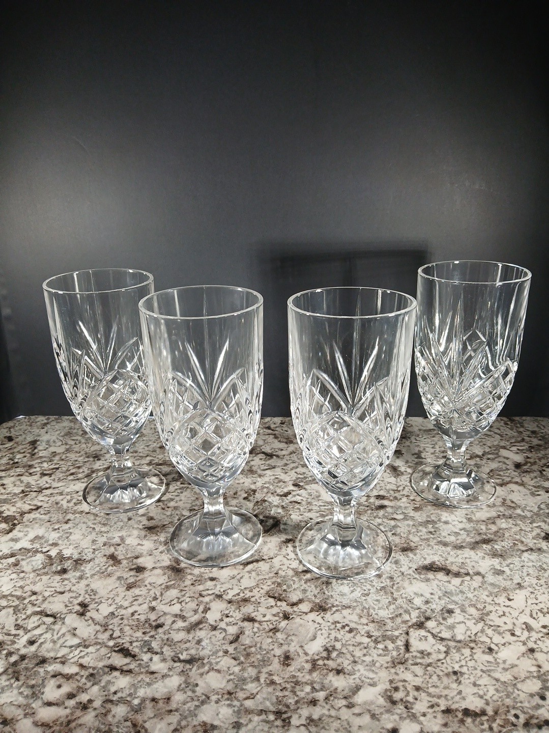Godinger Dublin Shannon Crystal Heavy Iced Tea Water Goblets 7 3/4” Set of 4 Godinger Dublin Shannon Crystal Heavy Iced Tea Water Goblets 7 3/4” Set of 4