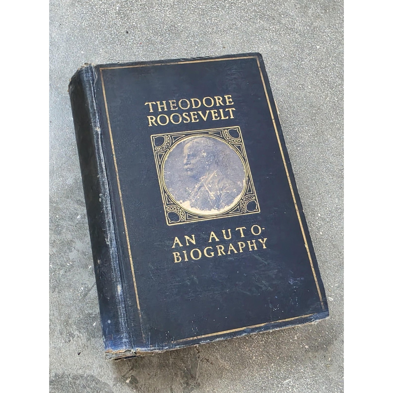 Vintage 1913 Theodore Roosevelt An Autobiography Blue HC Macmillan USA Book