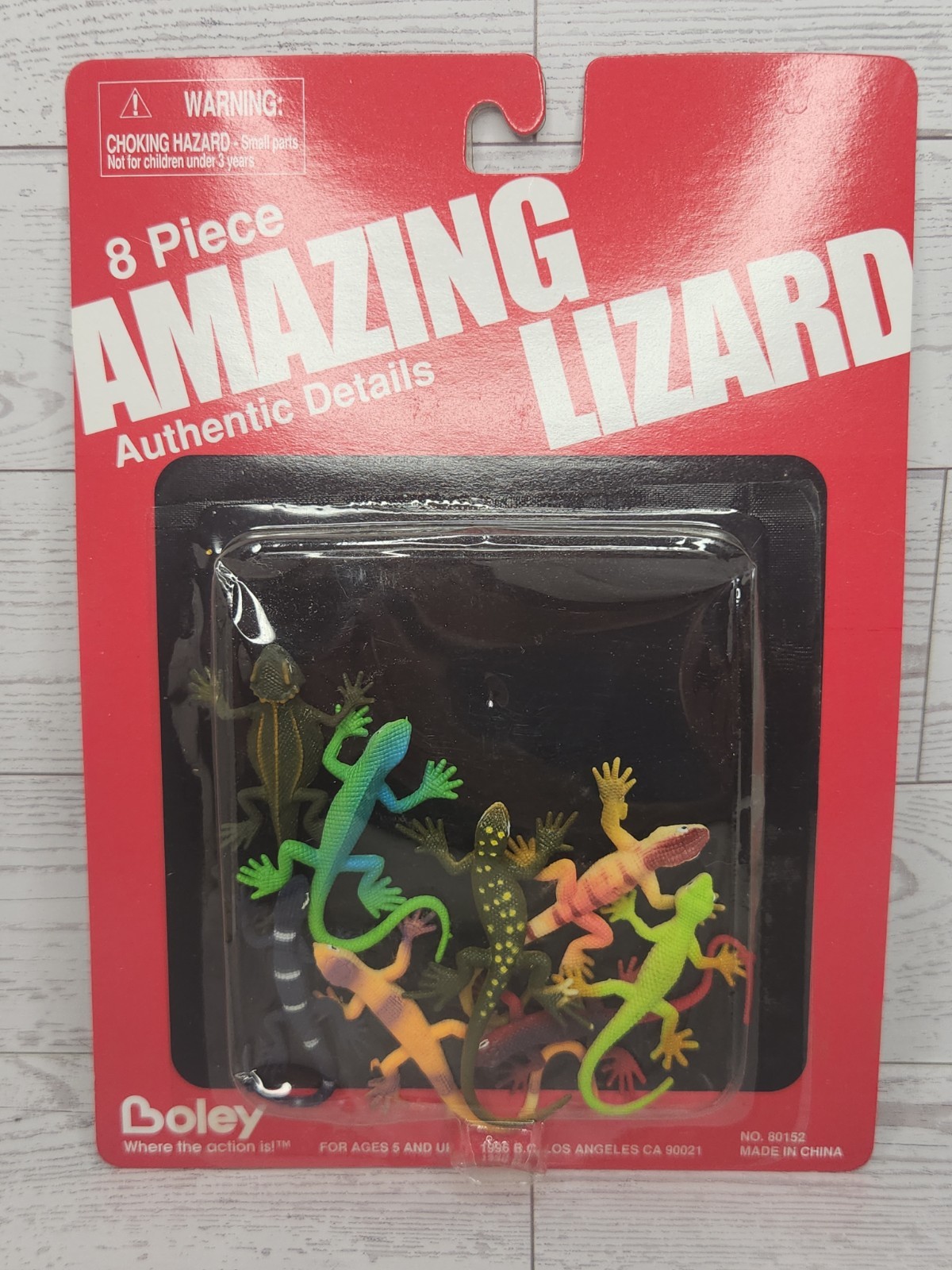 Vintage Amazing Lizard 8 PC Set by Boley 1996 NOS NIP Reptile Toys SkuA