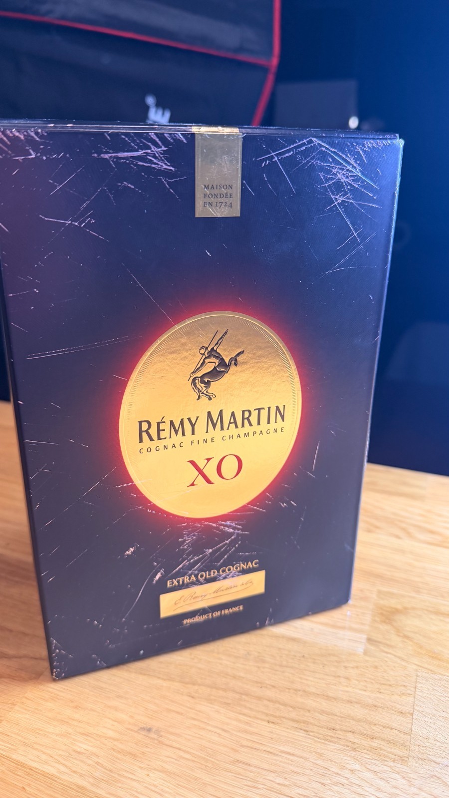 Rémy Martin XO Cognac Empty Bottle w/ Original Box Vintage Collectible Rémy Martin XO Cognac Empty Bottle w/ Original Box Vintage Collectible