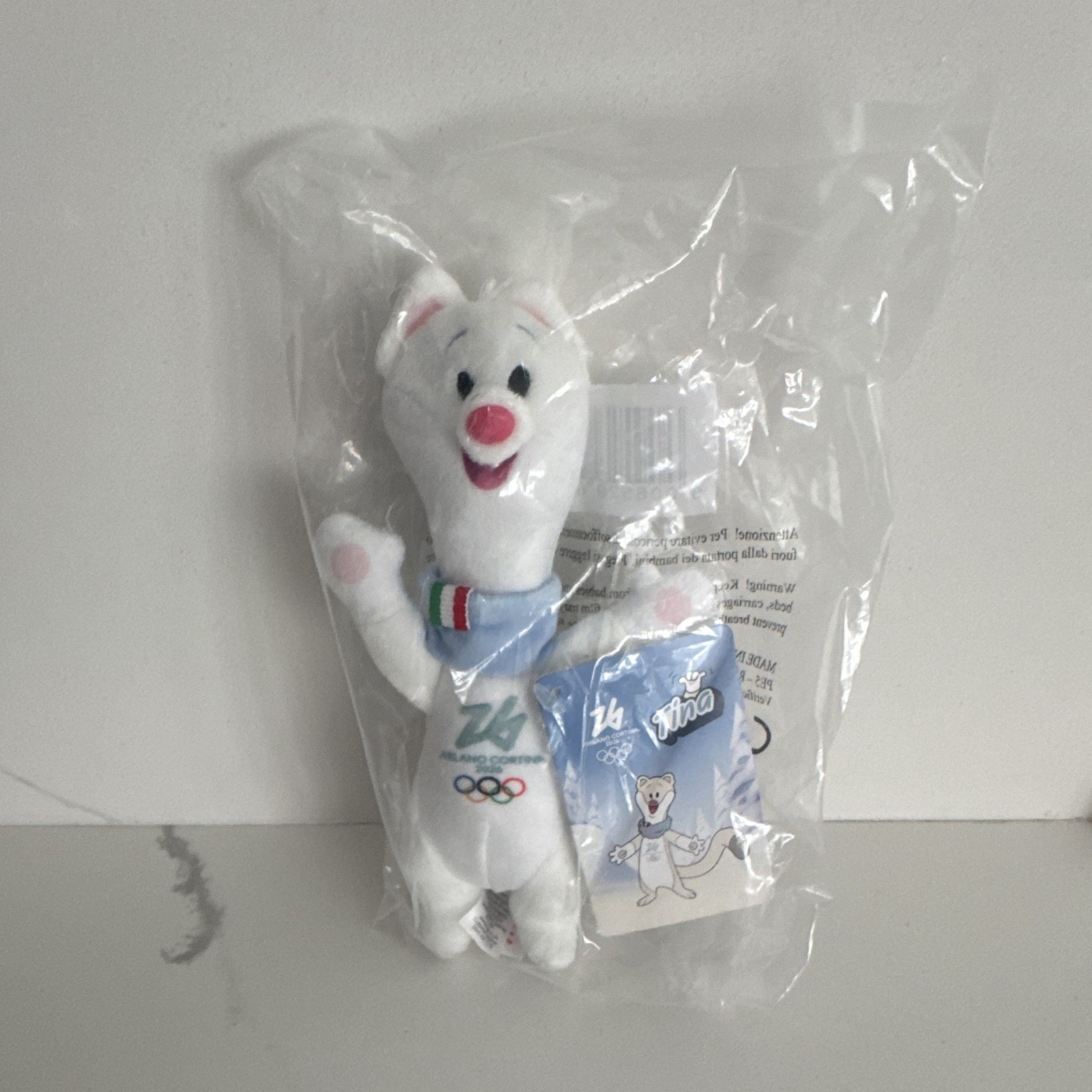 Official 2026 Olympics Milano Tina Plushie 18cm Sealed in Bag with Tag