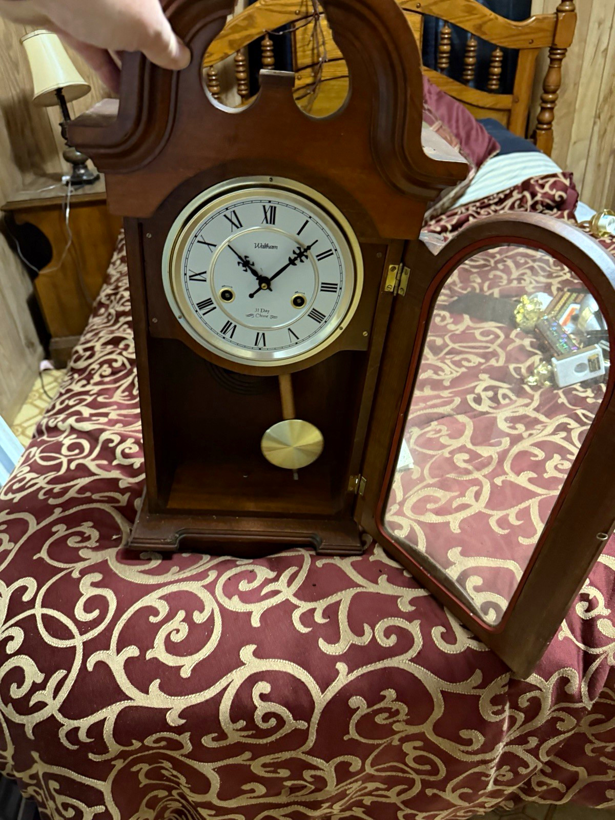 Waltham Lady Di Westminster Chime Mechanical Wind Up Pendulum Wall Clock