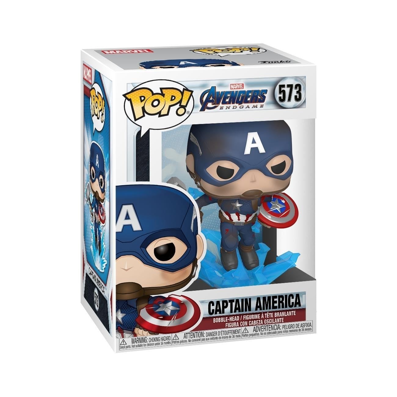Funko POP Marvel Avengers Endgame Captain America #573 [with Electrified Mjolni Funko POP Marvel Avengers Endgame Captain America #573 [with Electrified Mjolni