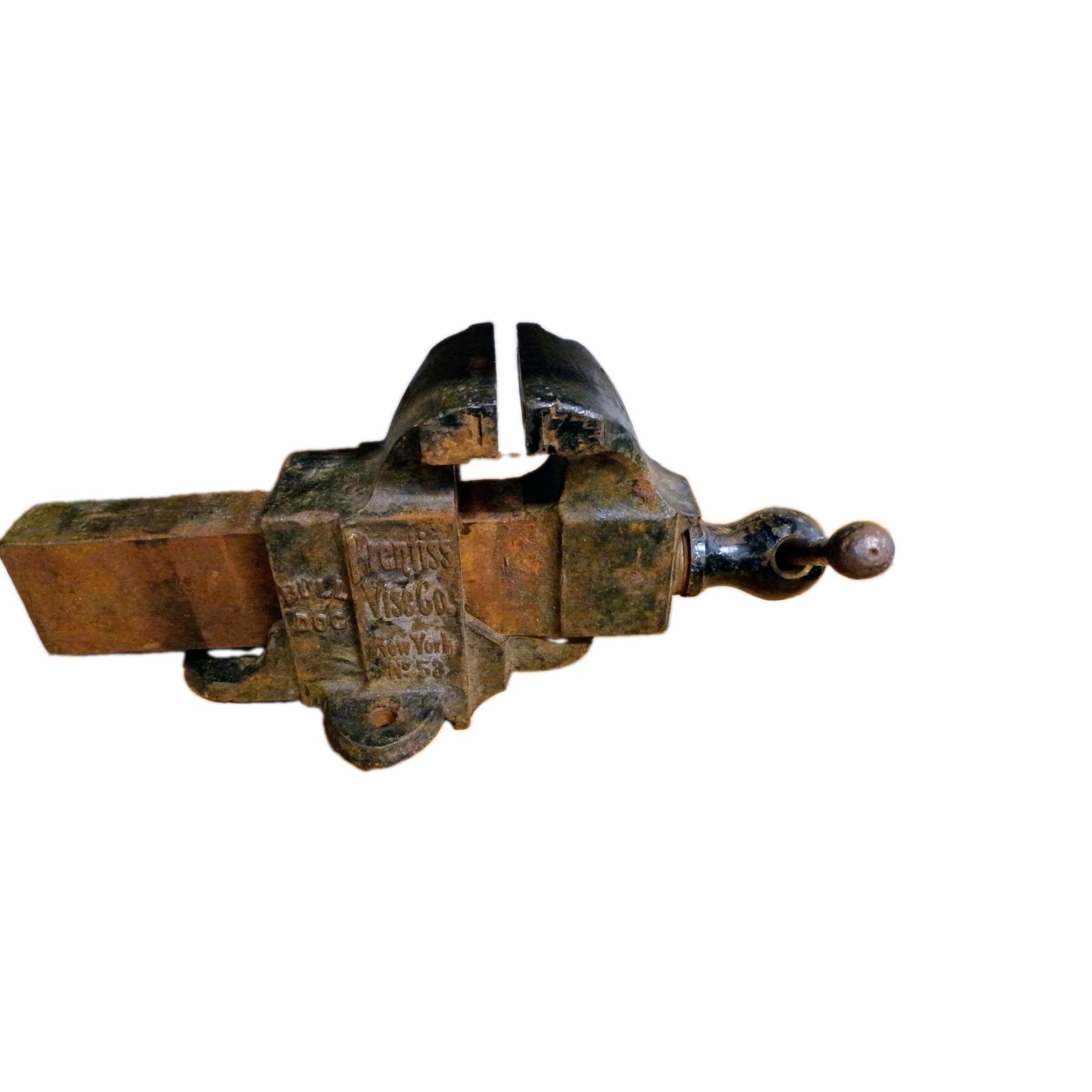 Antique Vise PRENTISS VISE CO. Bull Dog Machinist No.53 New York HEAVY DUTY