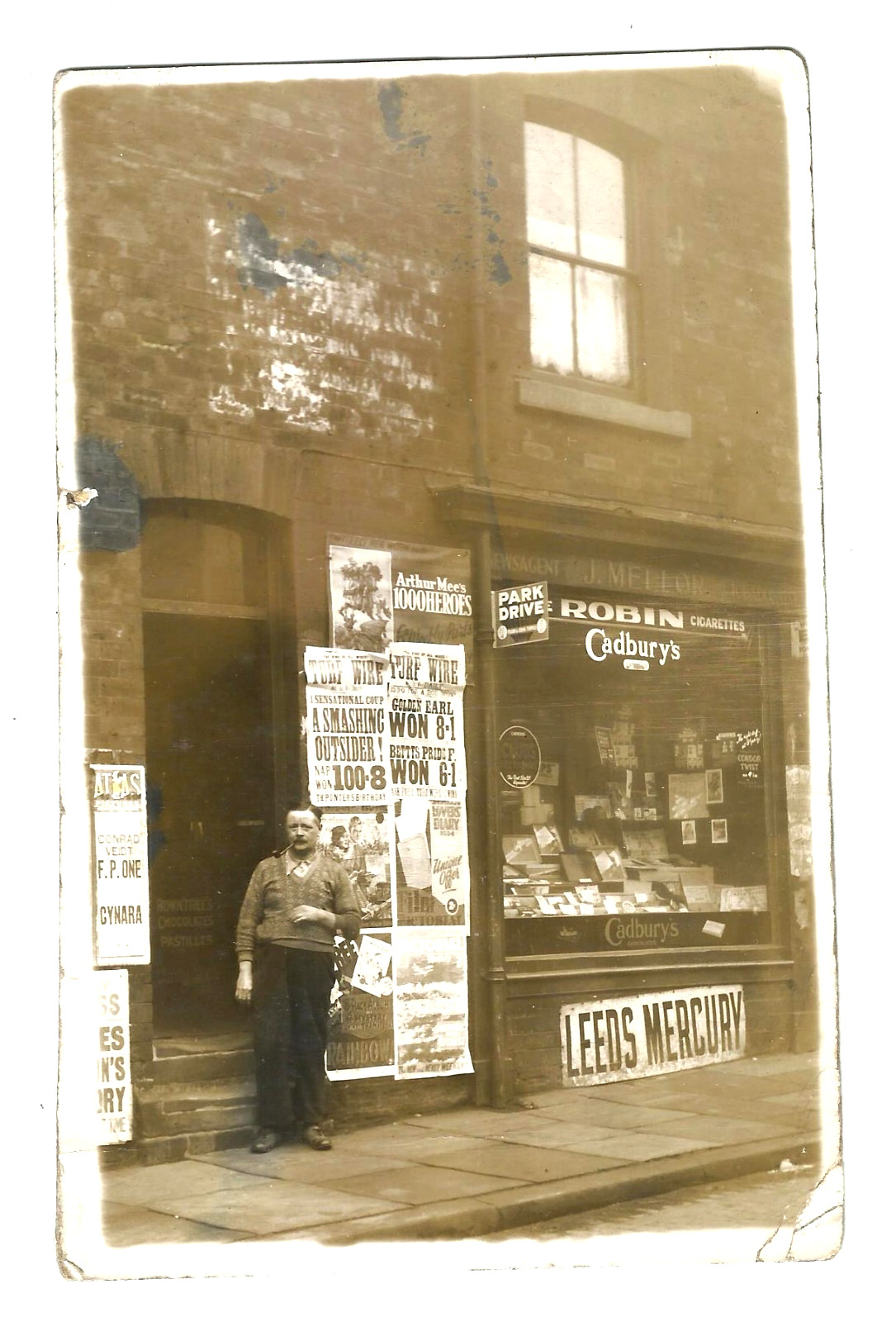 Great Britain , England , Yorkshire , Leeds , Halifax , „NEWSAGENT J. MELLOR” Great Britain , England , Yorkshire , Leeds , Halifax , „NEWSAGENT J. MELLOR”