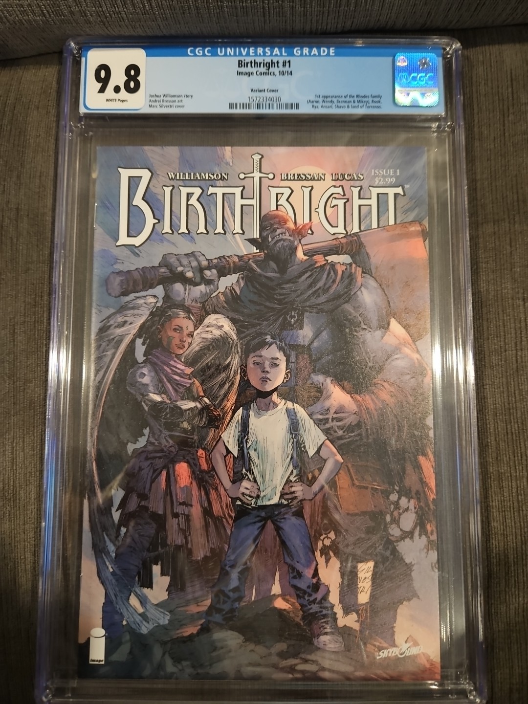 Birthright #1 CGC 9.8 Varaint Cover Image Skybound Comics 2014 Joshua Williamson Birthright #1 CGC 9.8 Varaint Cover Image Skybound Comics 2014 Joshua Williamson