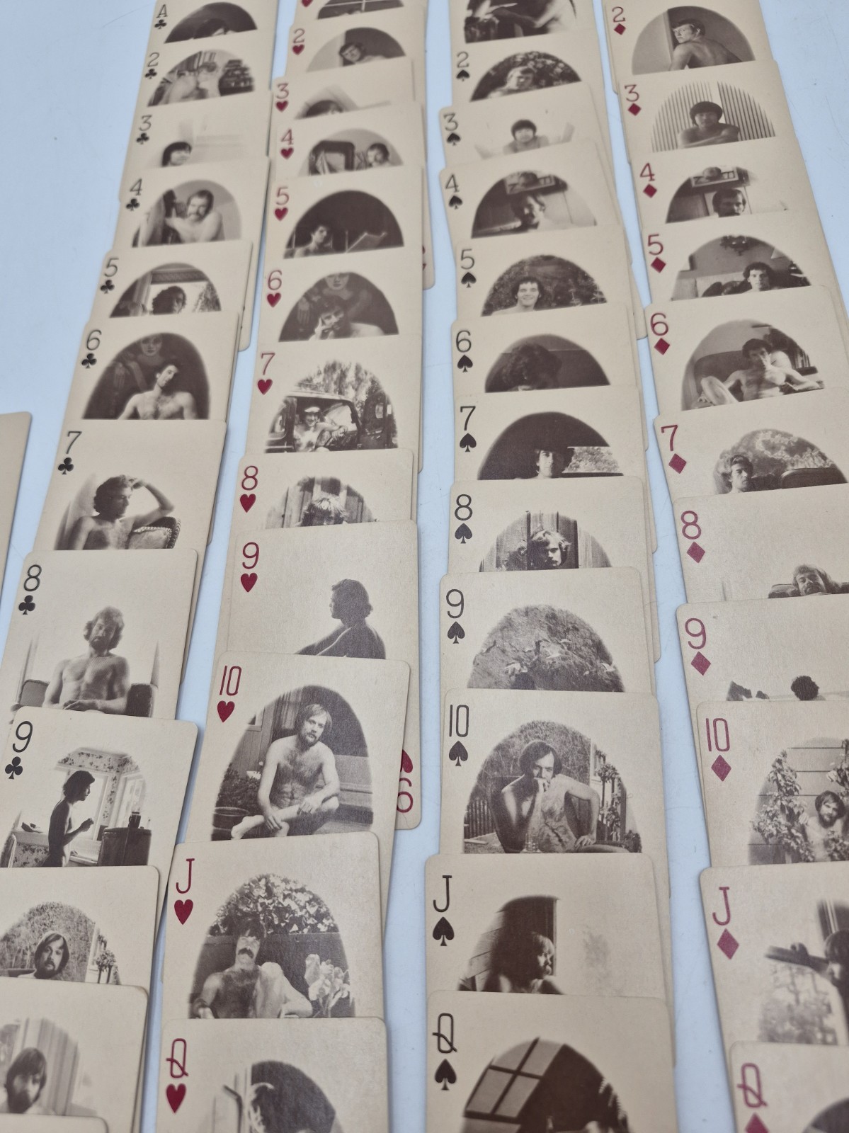 Rare 1972 Bo Tree Productions Risqué Not Clothed Men Playing Cards Rare 1972 Bo Tree Productions Risqué Not Clothed Men Playing Cards