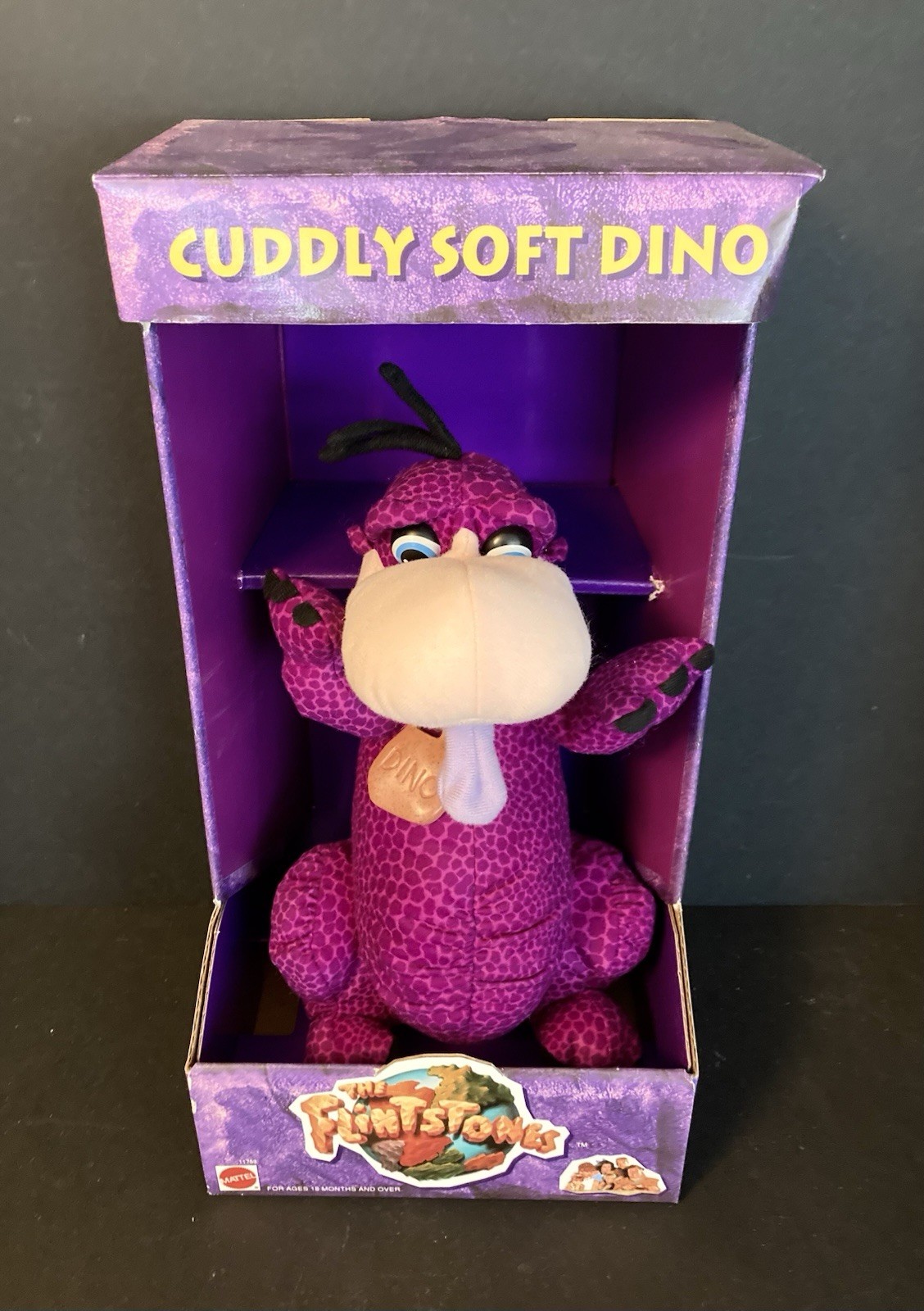 The Flintstones Movie Dino Cuddly Soft Plush - MATTEL 1993 NIB