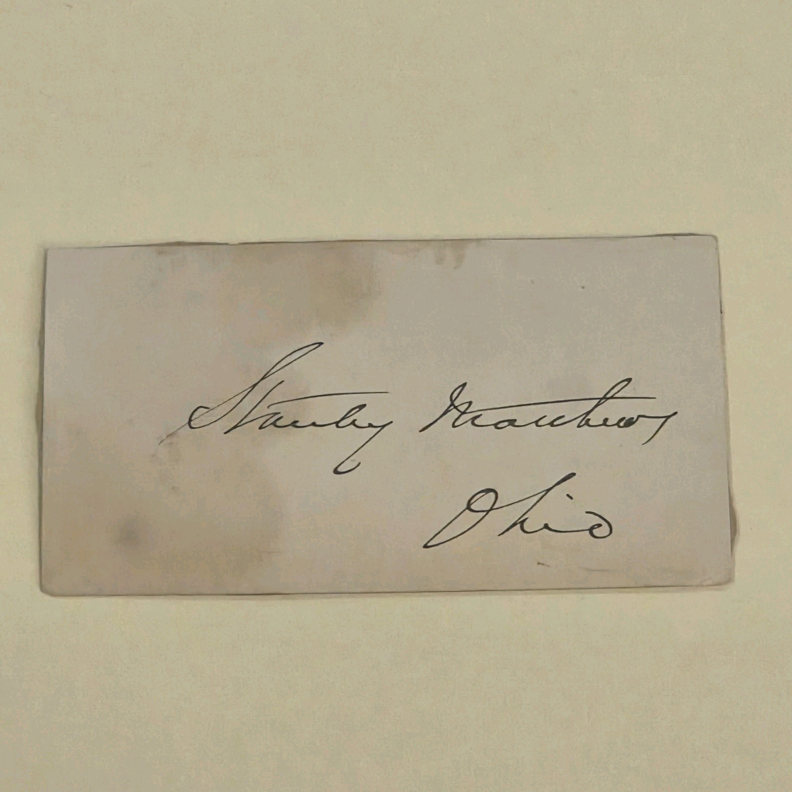 Stanley Matthews Signed 1800s Supreme Court Justice Politician Autograph