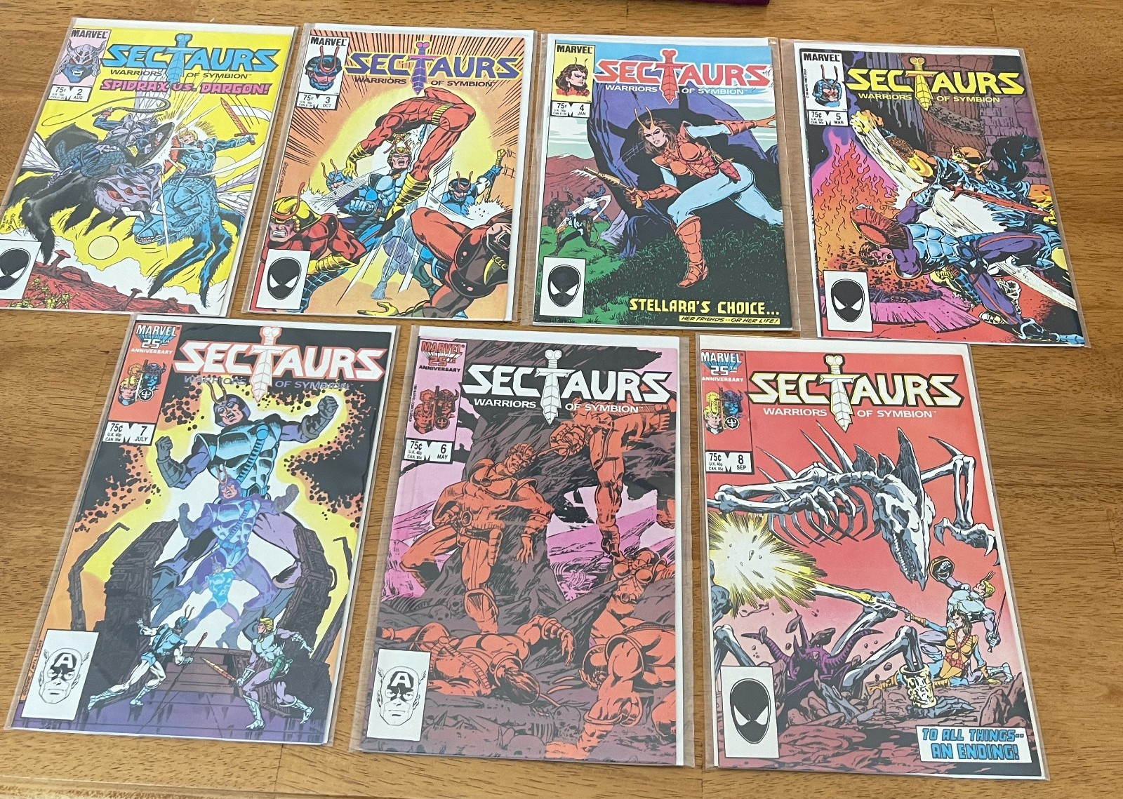 Marvel Comics SECTAURS # 2 3 4 5 6 7 8 Set 2-8 Series 1985 MINT Protected NM Marvel Comics SECTAURS # 2 3 4 5 6 7 8 Set 2-8 Series 1985 MINT Protected NM