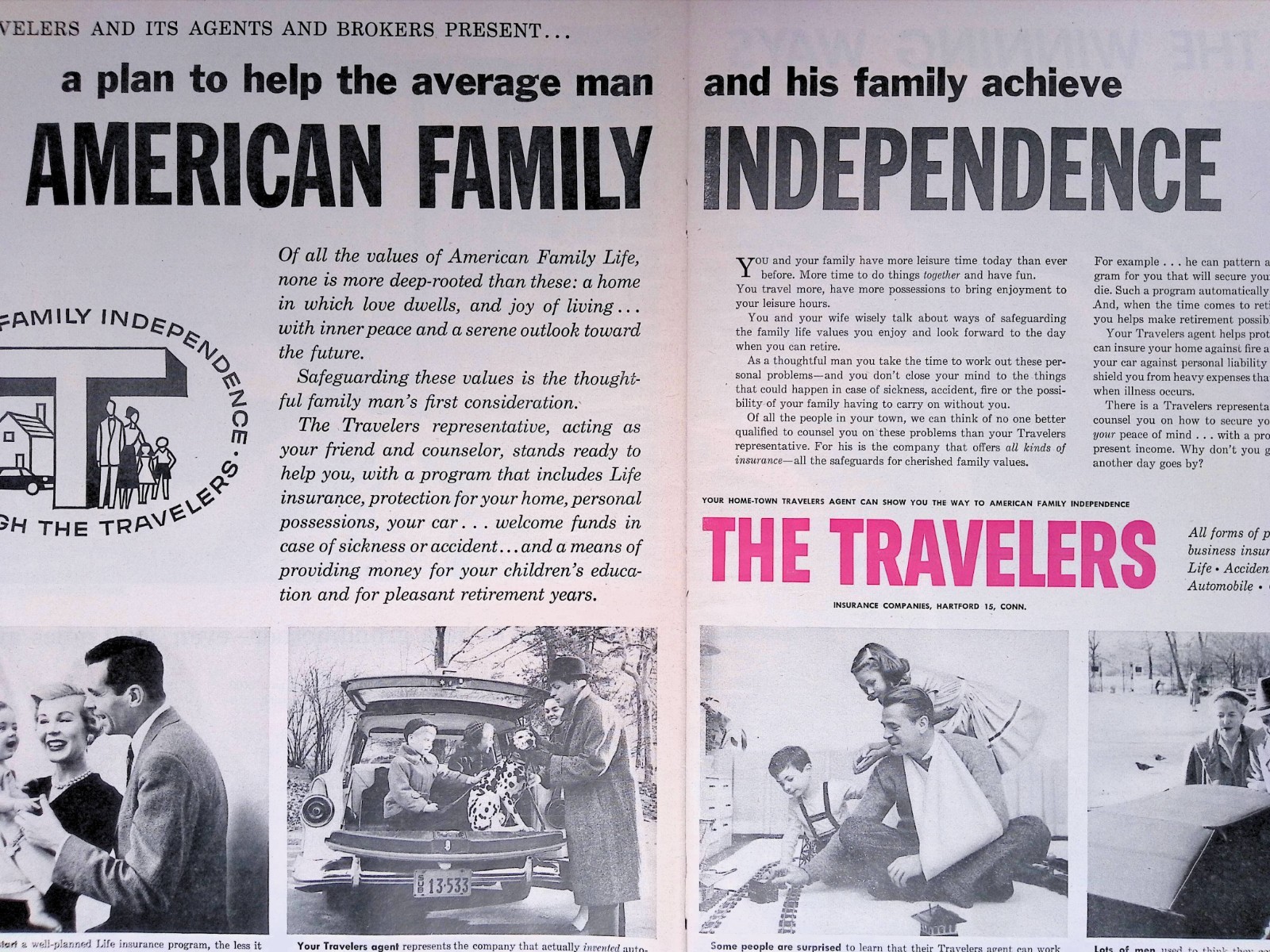 1956 The Travelers Insurance Companies American Family Indep Print Ad LIFE Jan16 1956 The Travelers Insurance Companies American Family Indep Print Ad LIFE Jan16