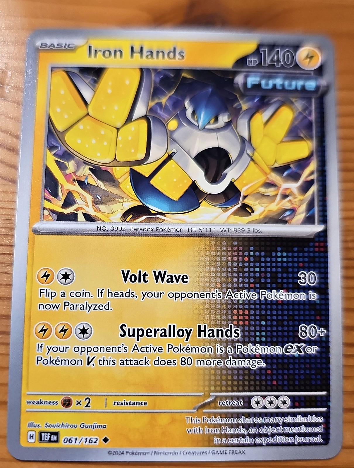 Pokemon - Iron Hands - 061/162 - TEF - Uncommon - English - Near Mint Pokemon - Iron Hands - 061/162 - TEF - Uncommon - English - Near Mint