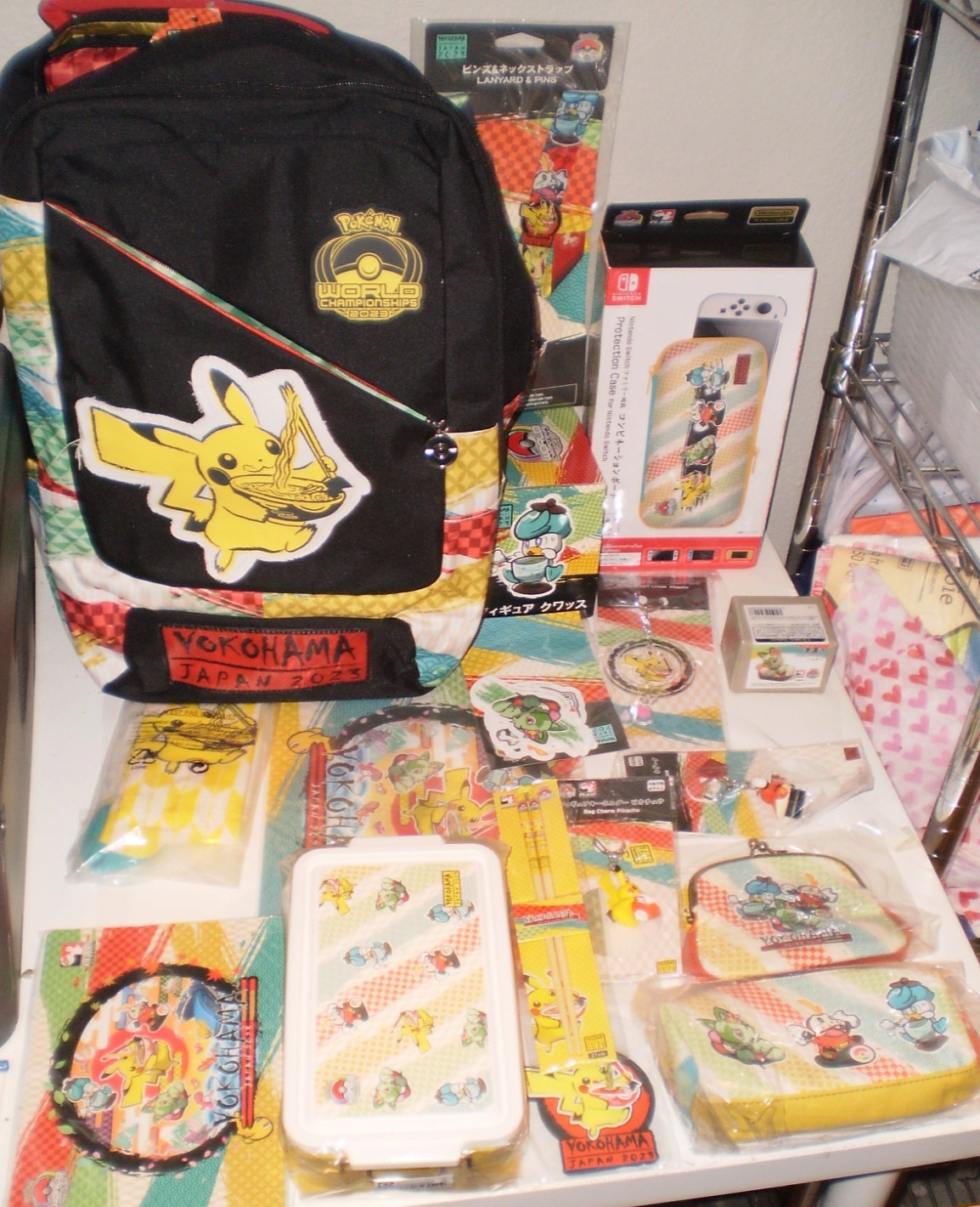 Pokemon YOKOHAMA 2023 Japan World Championship Back Pack FILLED WITH ITEMS w/tag Pokemon YOKOHAMA 2023 Japan World Championship Back Pack FILLED WITH ITEMS w/tag