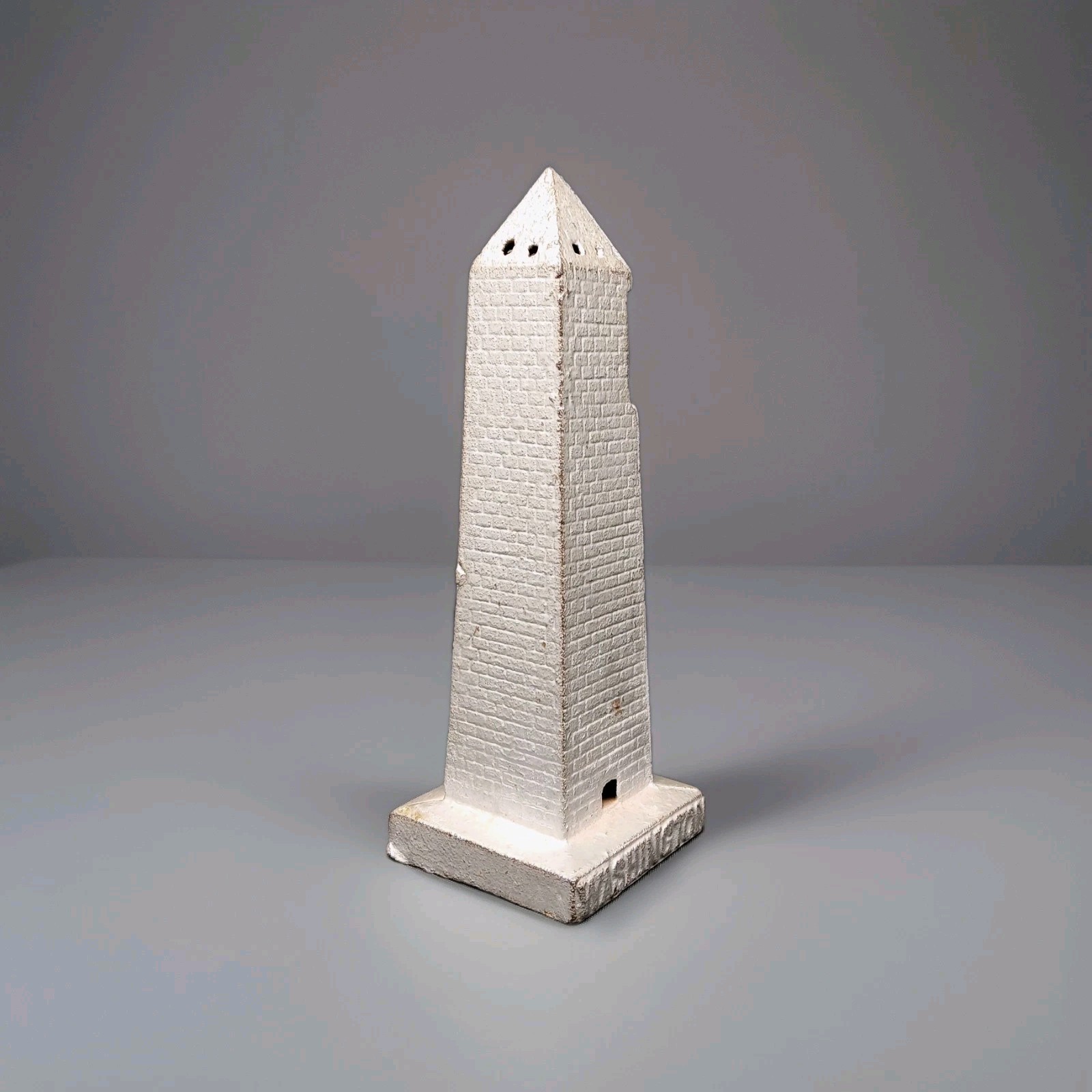 Early Original Antique A C Williams Washington Monument Cast Iron Still Bank