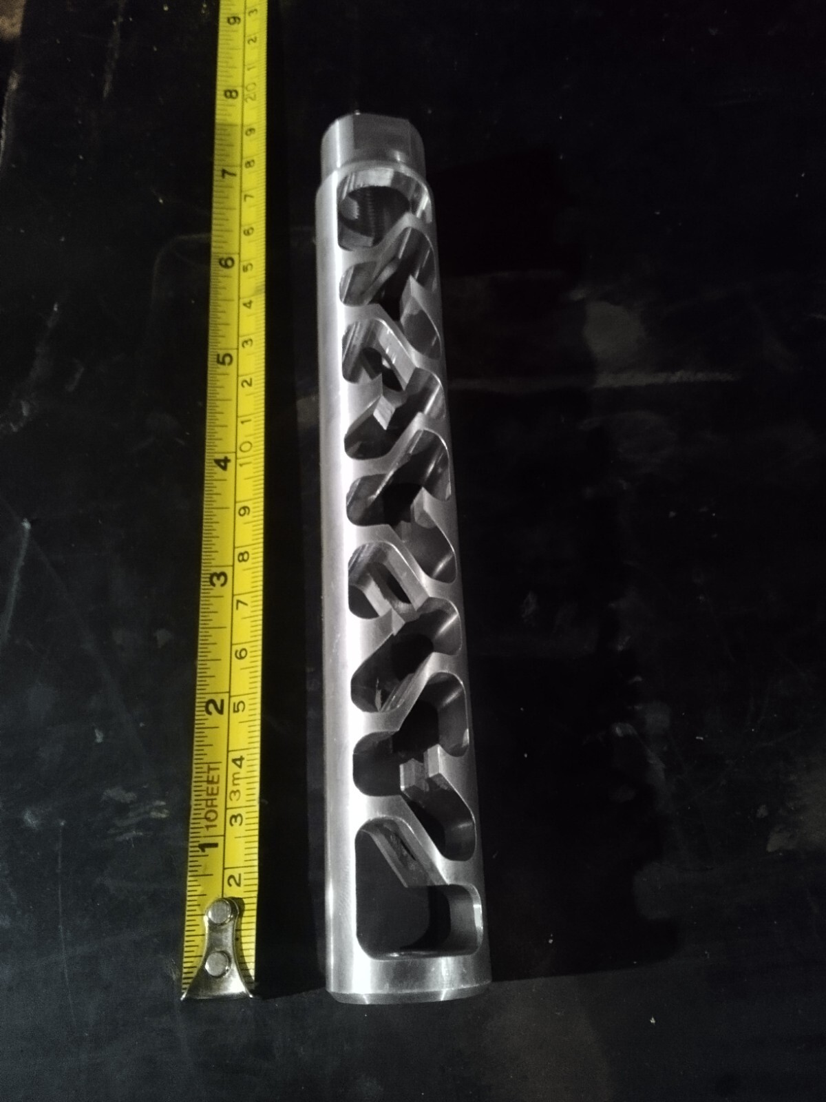  Aluminum Brake Muzzle 1/2-28 Thread .265 Thru Hole.  Decorative Piece. 