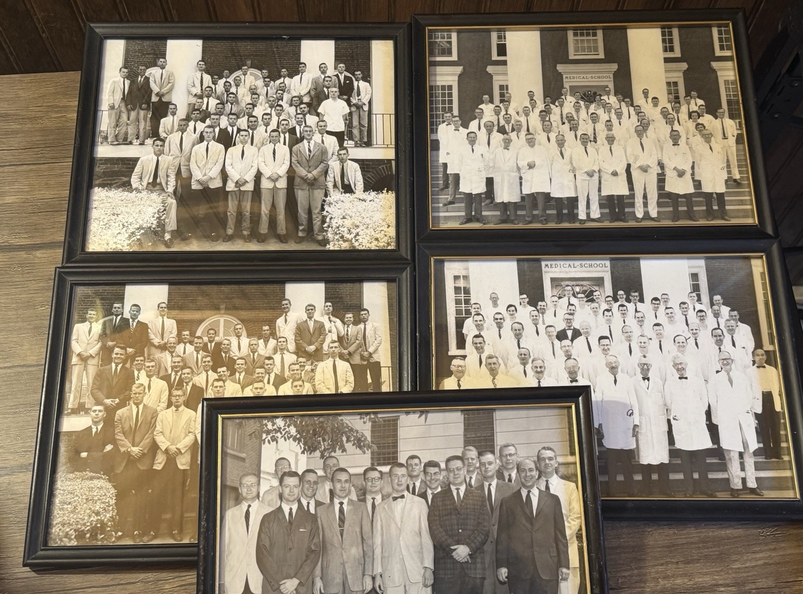 Vintage 1960s Johns Hopkins Medical School Framed Class Photo Lot Of 5 Vintage 1960s Johns Hopkins Medical School Framed Class Photo Lot Of 5