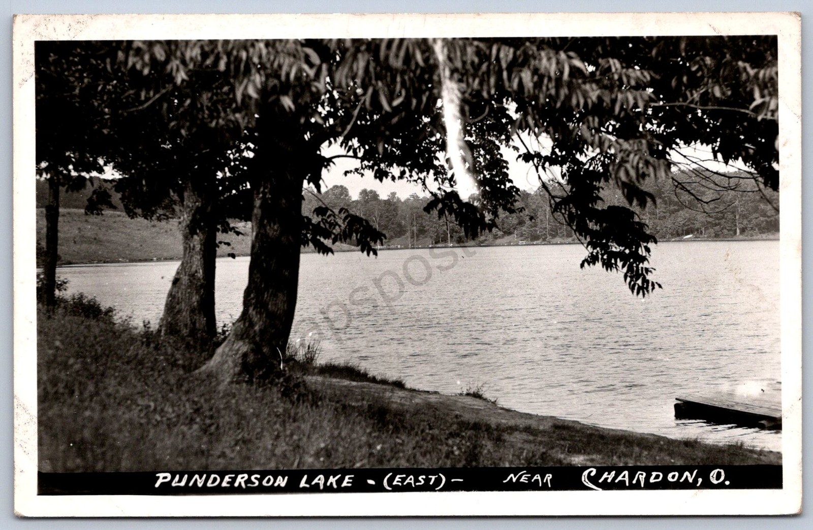 K24/ Chardon Ohio RPPC Postcard c1940s Punderson Lake 155 K24/ Chardon Ohio RPPC Postcard c1940s Punderson Lake 155