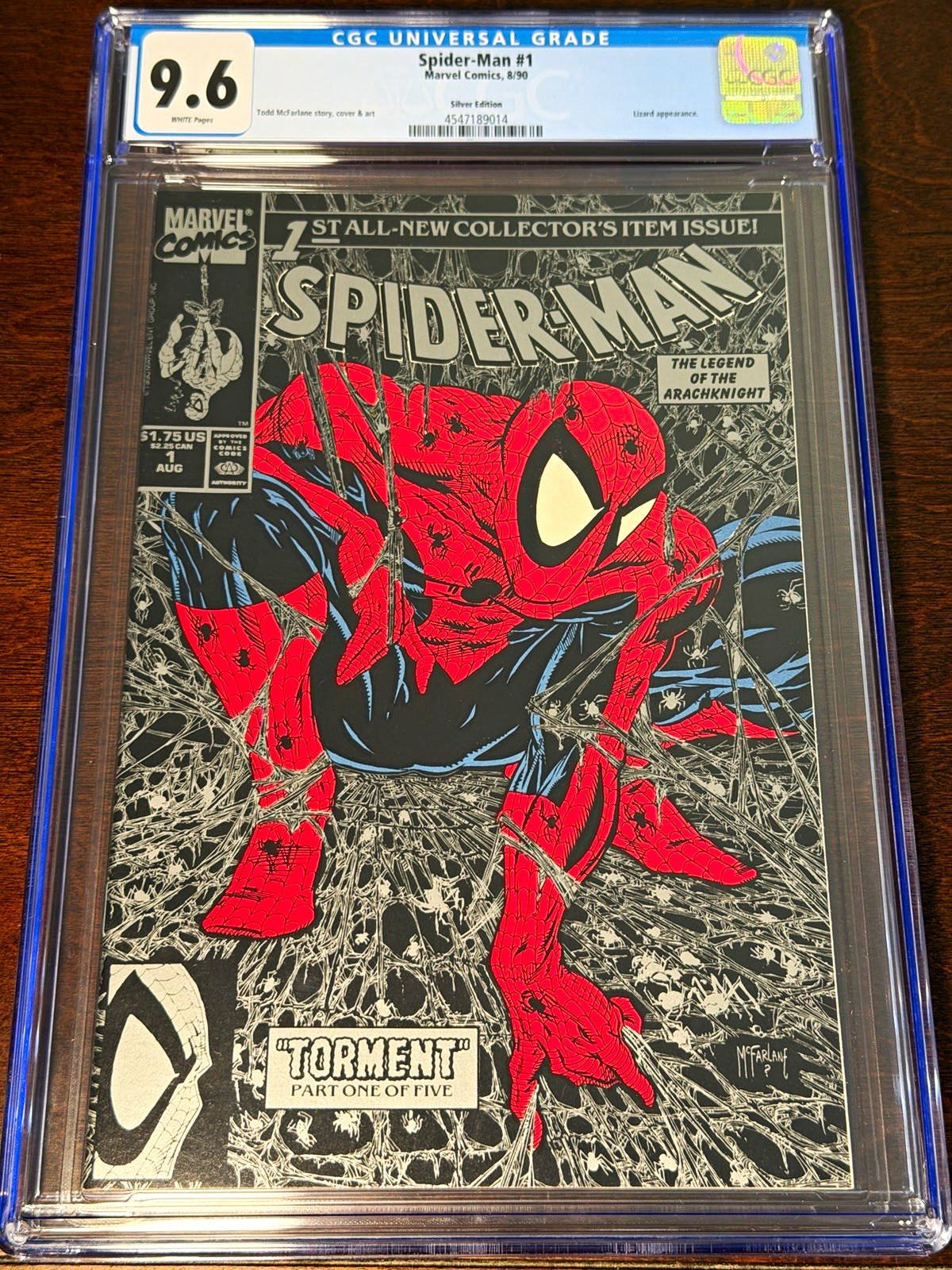 FREE SHIPPING Marvel Spider-Man #1 Silver Edition CGC 9.6 Torment Part 1 (1990) FREE SHIPPING Marvel Spider-Man #1 Silver Edition CGC 9.6 Torment Part 1 (1990)