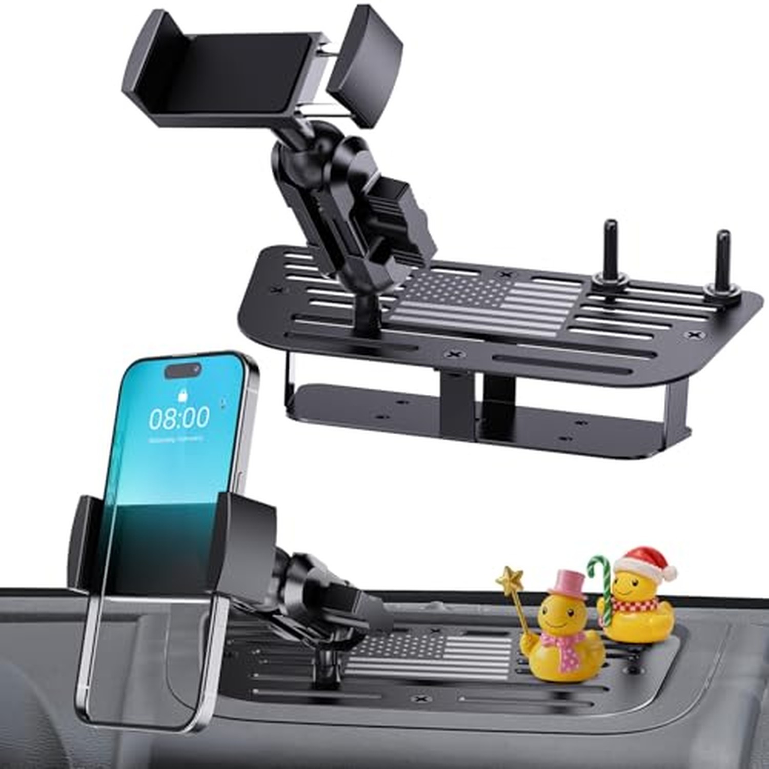 DIAMOOKY Metal Adjustable Phone Mount for Jeep Wrangler JK JKU 2011-2018
