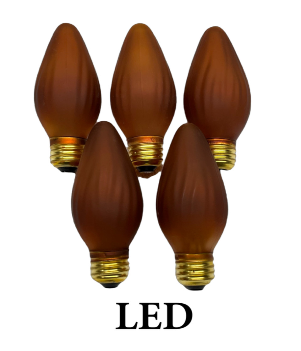 5pcs DIMMABLE LED AMBER FLAME Painted Bulbs for Vintage Chandeliers Art Deco