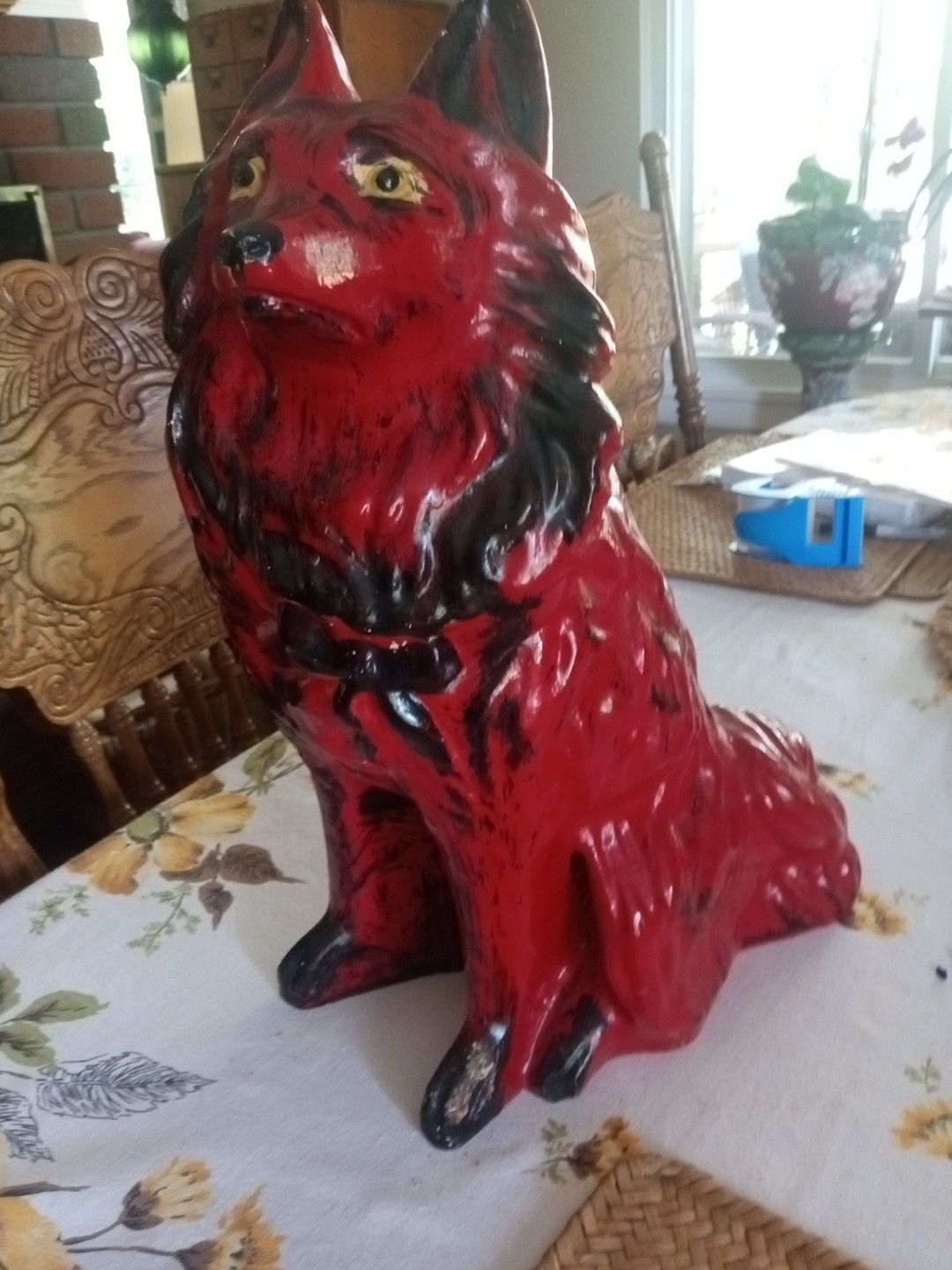 Vintage Chalkware Dog