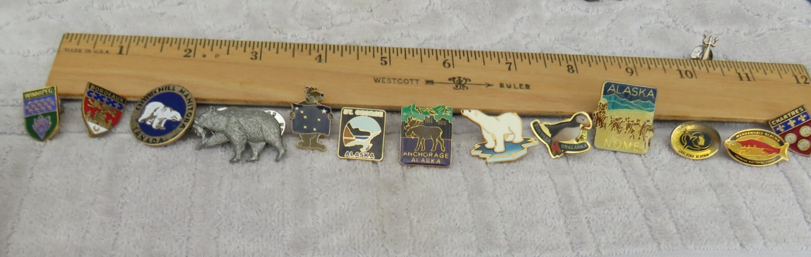 Lot of 13 -Canada & Alaska & France-Lapel Hat Pins/Tie Tack - Preowned/Used Lot of 13 -Canada & Alaska & France-Lapel Hat Pins/Tie Tack - Preowned/Used