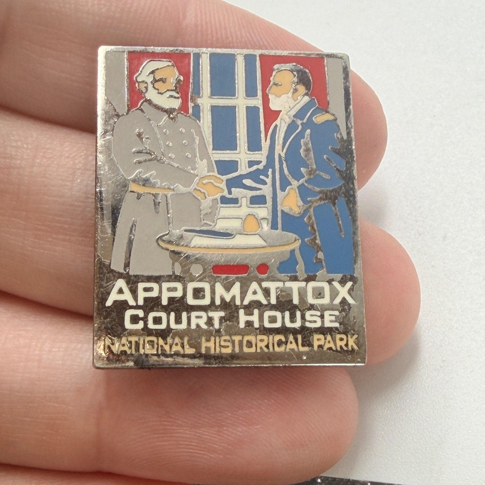 Appomattox Court House National Historical Park Lapel Pin Civil War Vintage Appomattox Court House National Historical Park Lapel Pin Civil War Vintage