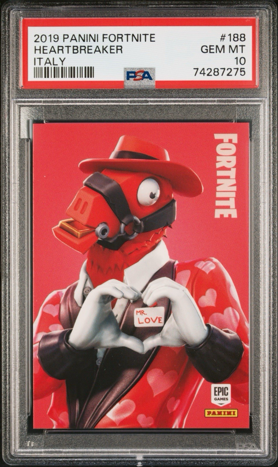 2019 Panini Fortnite HEARTBREAKER Italy Psa 10 Pop 4 2019 Panini Fortnite HEARTBREAKER Italy Psa 10 Pop 4