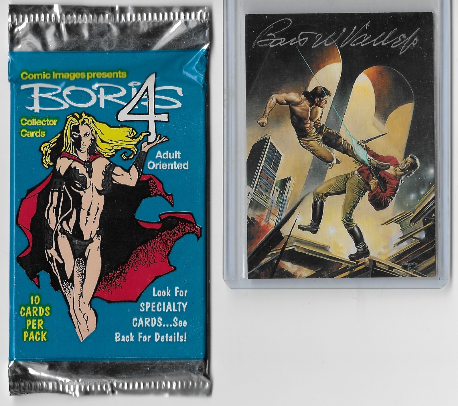 Boris Vallejo 1994 Comic Images 4 Certified Authentic “on card” Autograph card Boris Vallejo 1994 Comic Images 4 Certified Authentic “on card” Autograph card