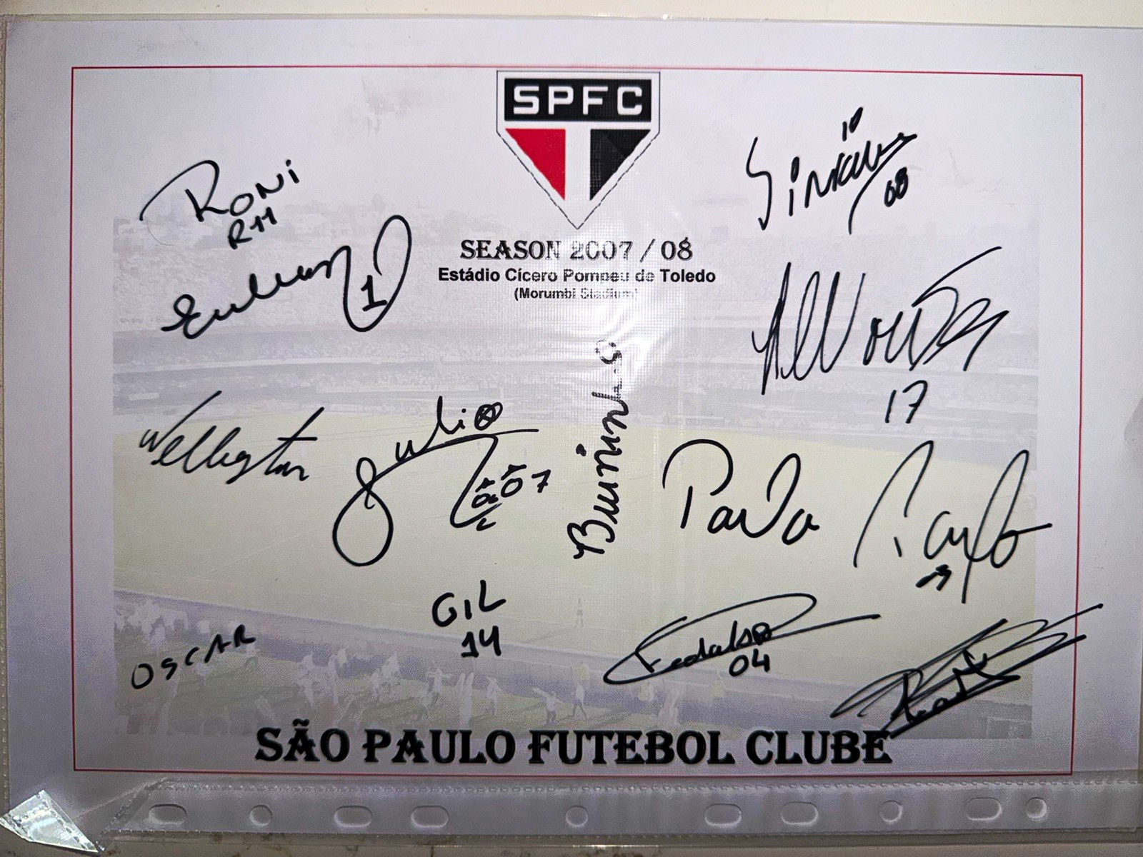 Sao Paulo Futebol Club SPFC Signed Picture Multi-Player Auto w/COA Brazil Soccer Sao Paulo Futebol Club SPFC Signed Picture Multi-Player Auto w/COA Brazil Soccer