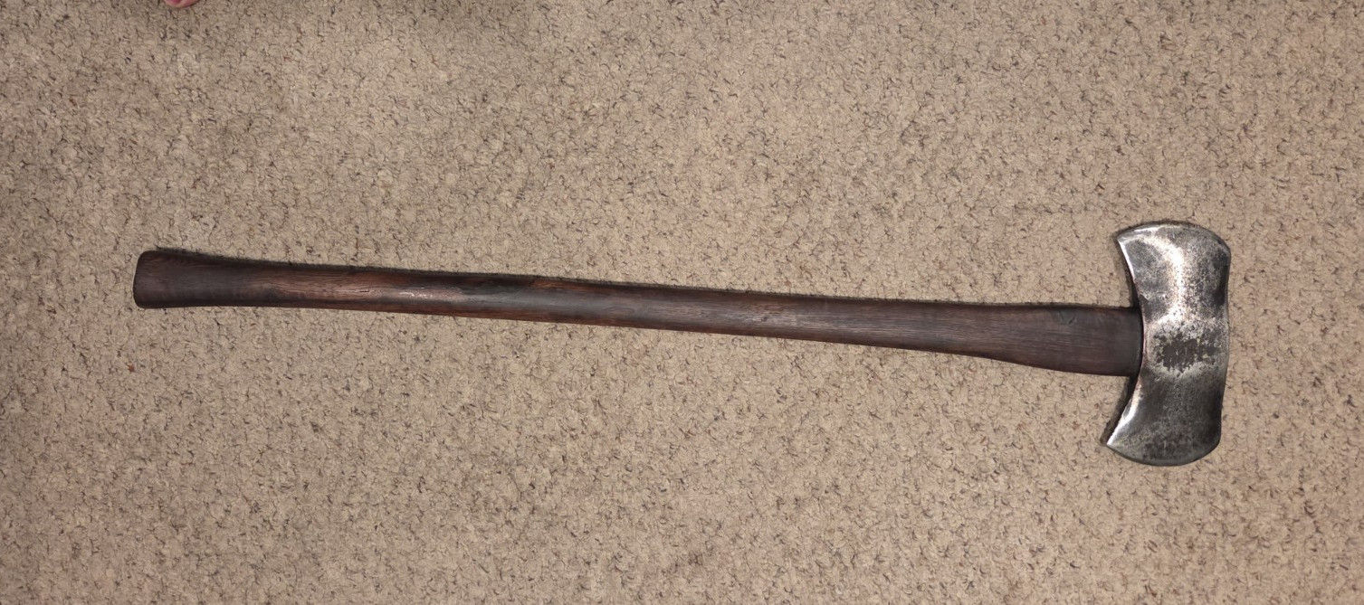 Vintage 1920s-1940s PLUMB Double Bit Axe Michigan Pattern Sideways Stamp 35 3/4