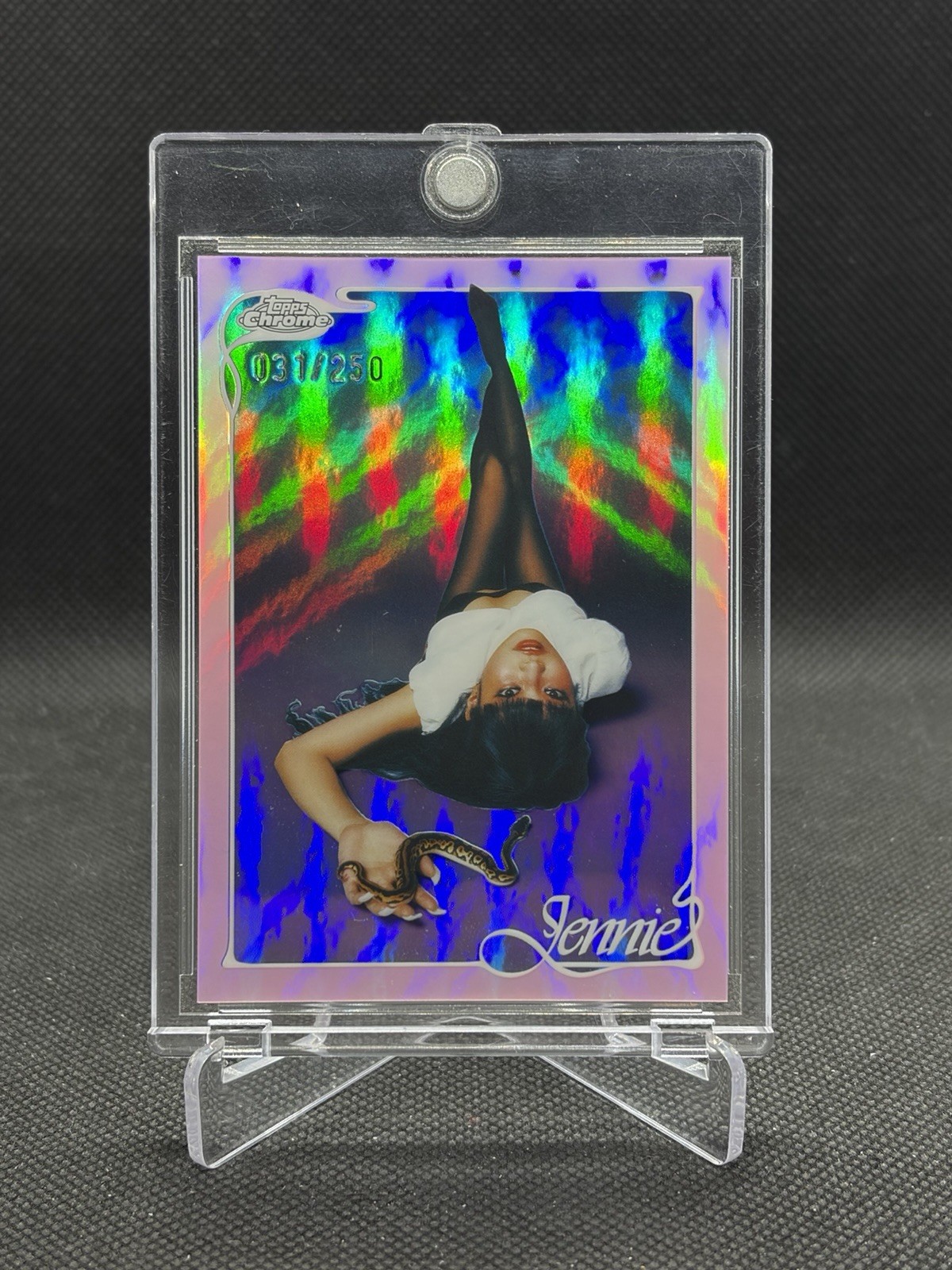2026 Topps Chrome x Jennie #2 Pink Refractor /250 Blackpink Parallel 2026 Topps Chrome x Jennie #2 Pink Refractor /250 Blackpink Parallel