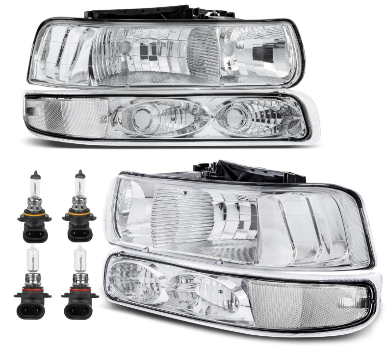 Faros Delanteros para Chevrolet Silverado 1999-2002, Suburban/Tahoe 2000-2006 Cr