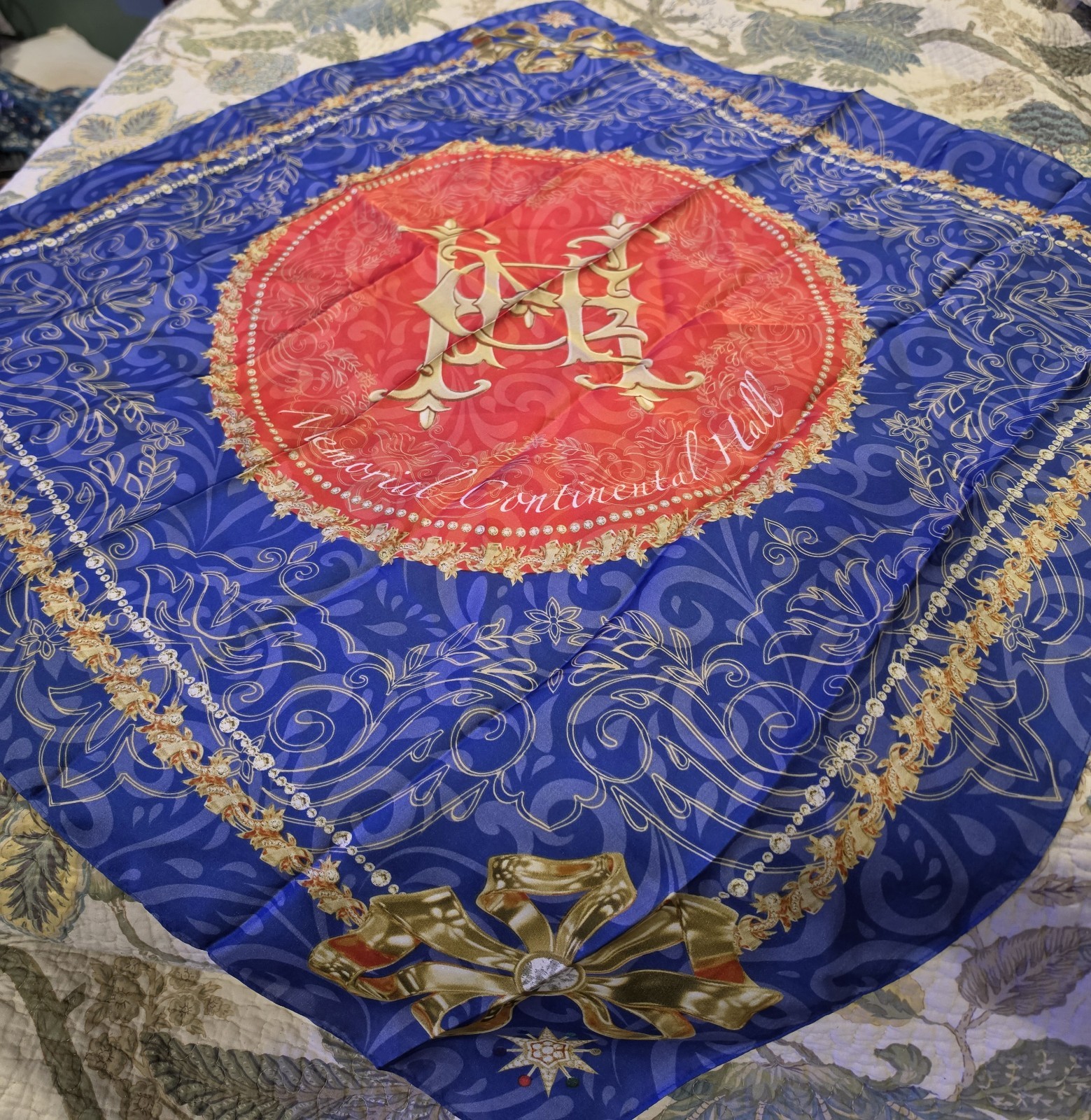 DAR Daughters of the American Revolution Memorial Continental Hall Scarf silky DAR Daughters of the American Revolution Memorial Continental Hall Scarf silky