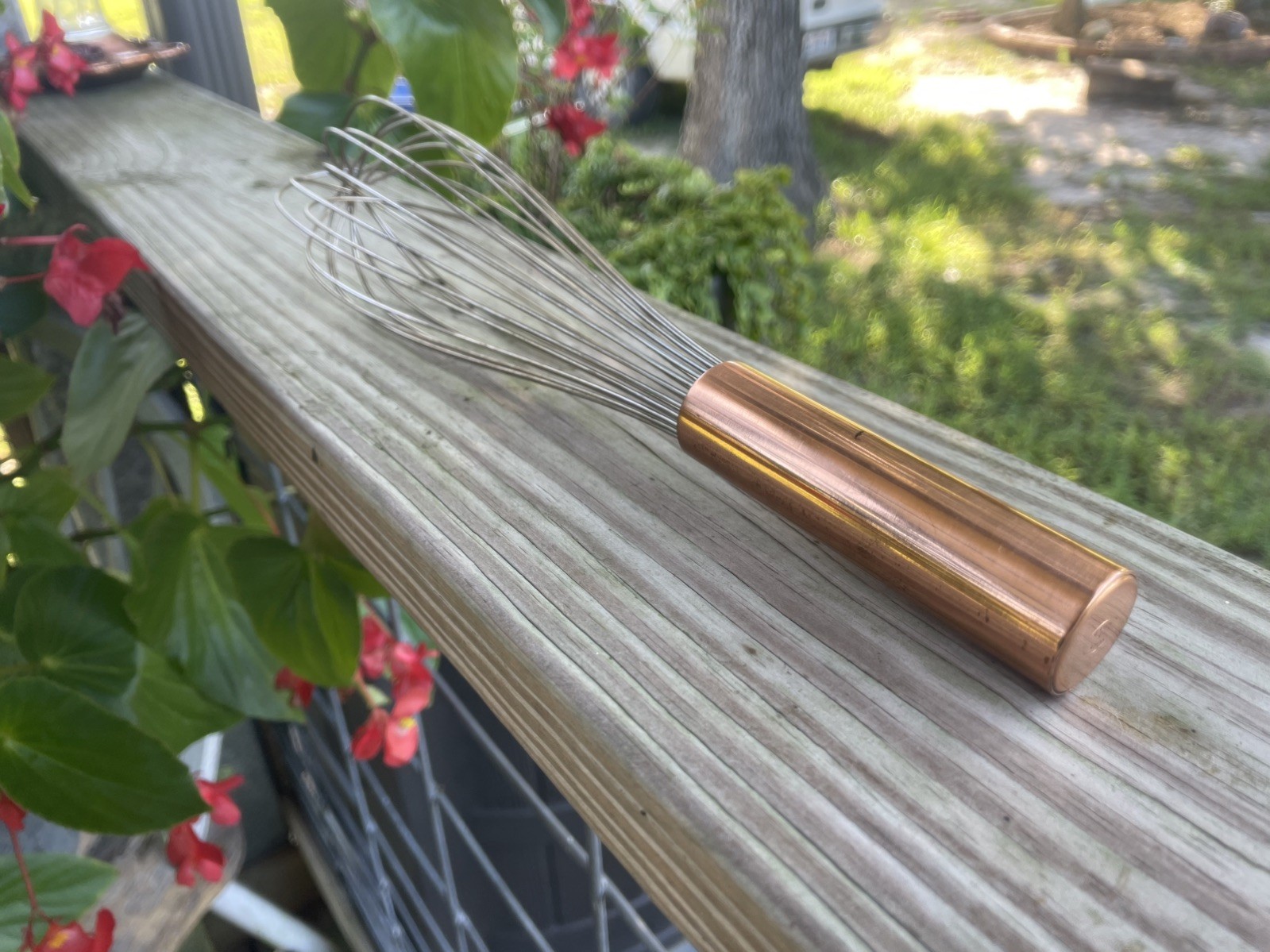 Vintage Copper Handle Wire Whisk Made in Korea Kitchen Utensil Retro Vintage Copper Handle Wire Whisk Made in Korea Kitchen Utensil Retro