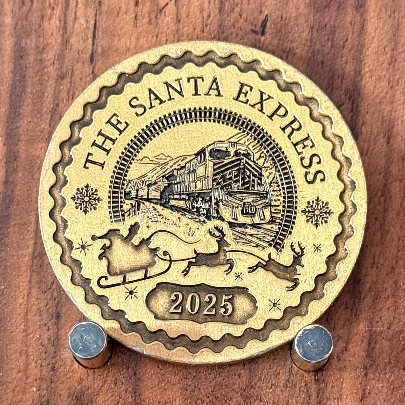 The Santa Express 2025 Buckingham Branch Railroad Challenge Coin  M#17