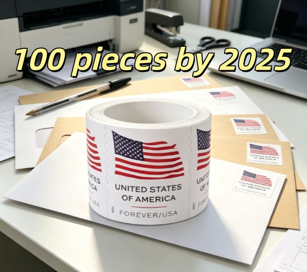 1 Roll Of 100 2025 U.S. Flag First Class US Postage Stamps 100PCS New-- 1 Roll Of 100 2025 U.S. Flag First Class US Postage Stamps 100PCS New--