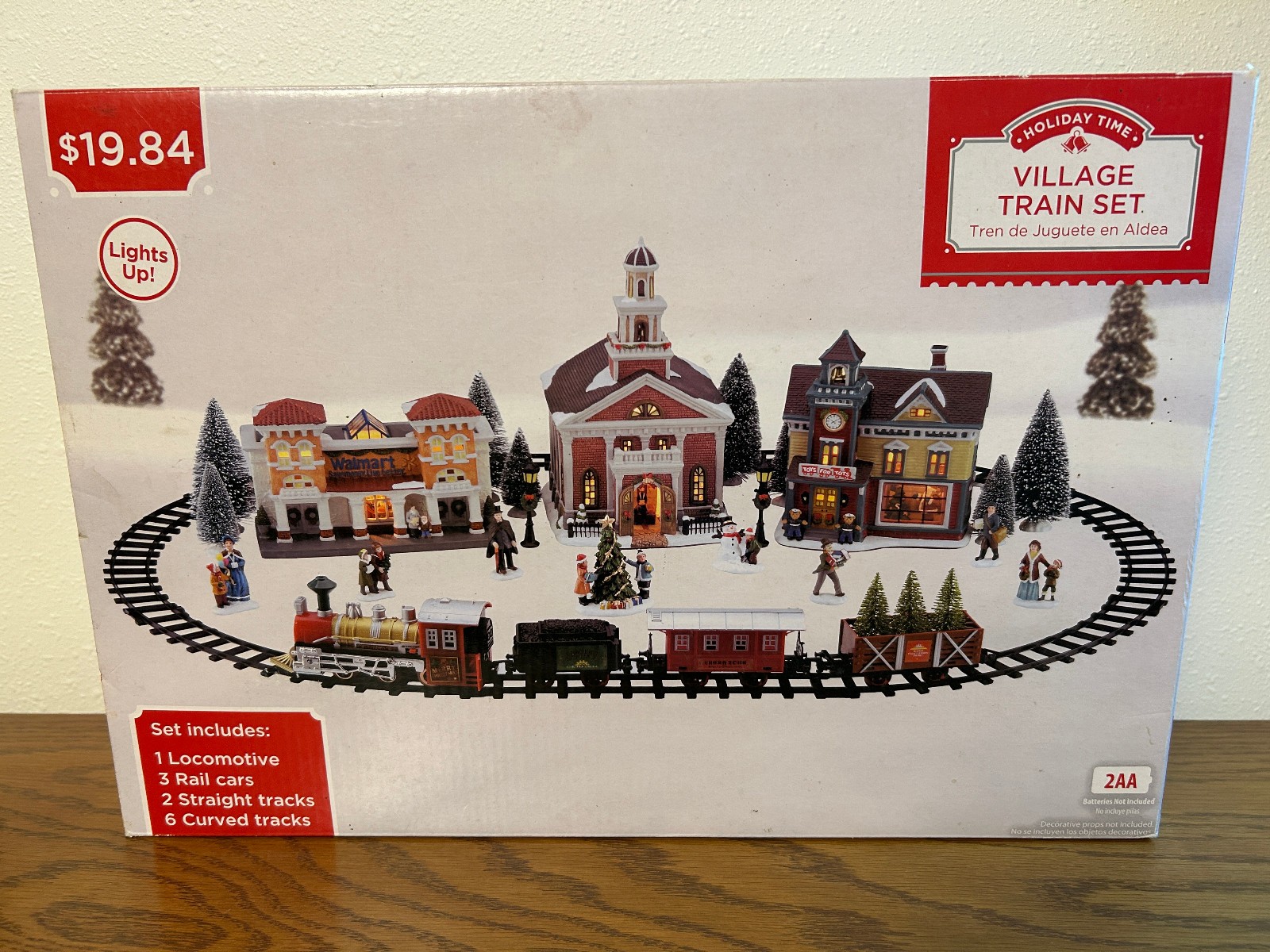 Holiday Time Vintage Victorian Train Set Christmas Village~Lights Up~Original Pk