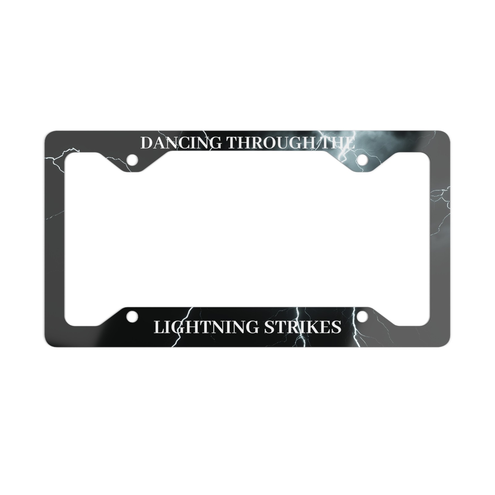 Dancing Through The Lightning Strikes License Plate Frame | Metal
