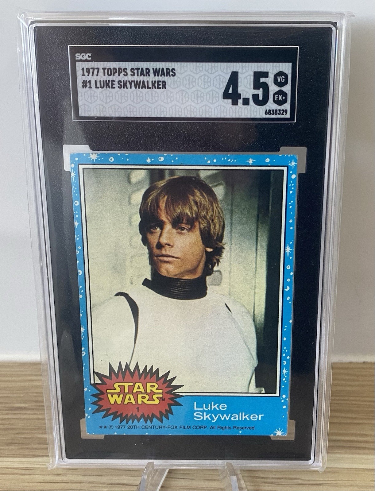 Vintage Topps Star Wars 1977 Luke Skywalker #1 SGC 4.5 Graded Trading Card