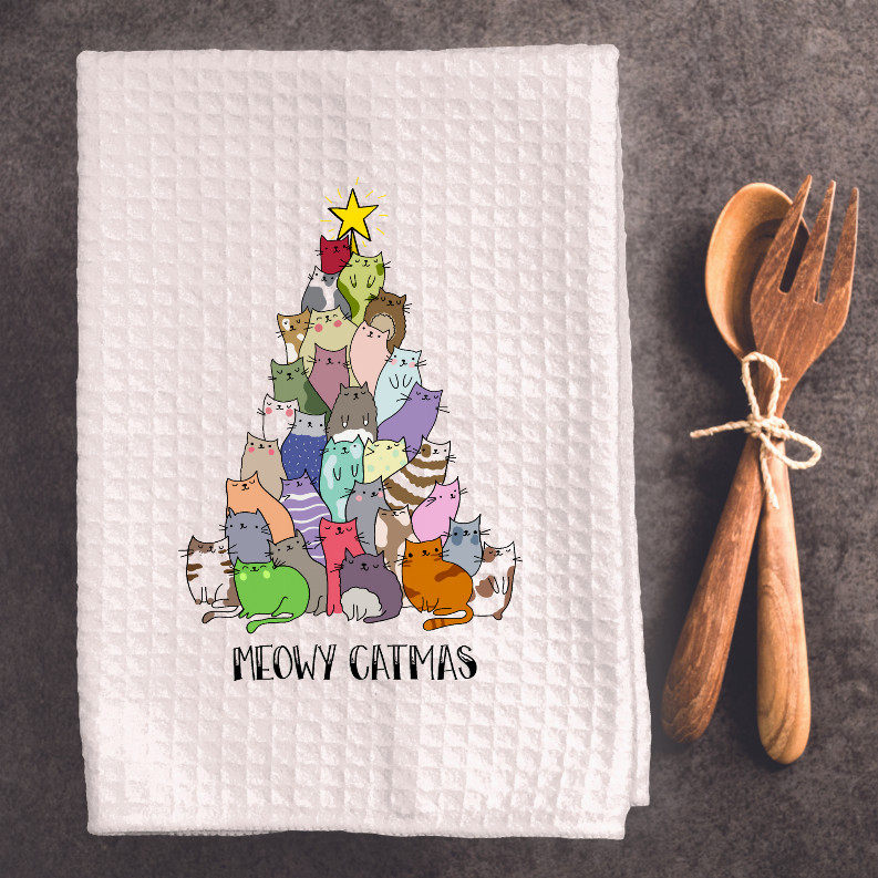 Meowy Catmas - Tea Towel Meowy Catmas - Tea Towel