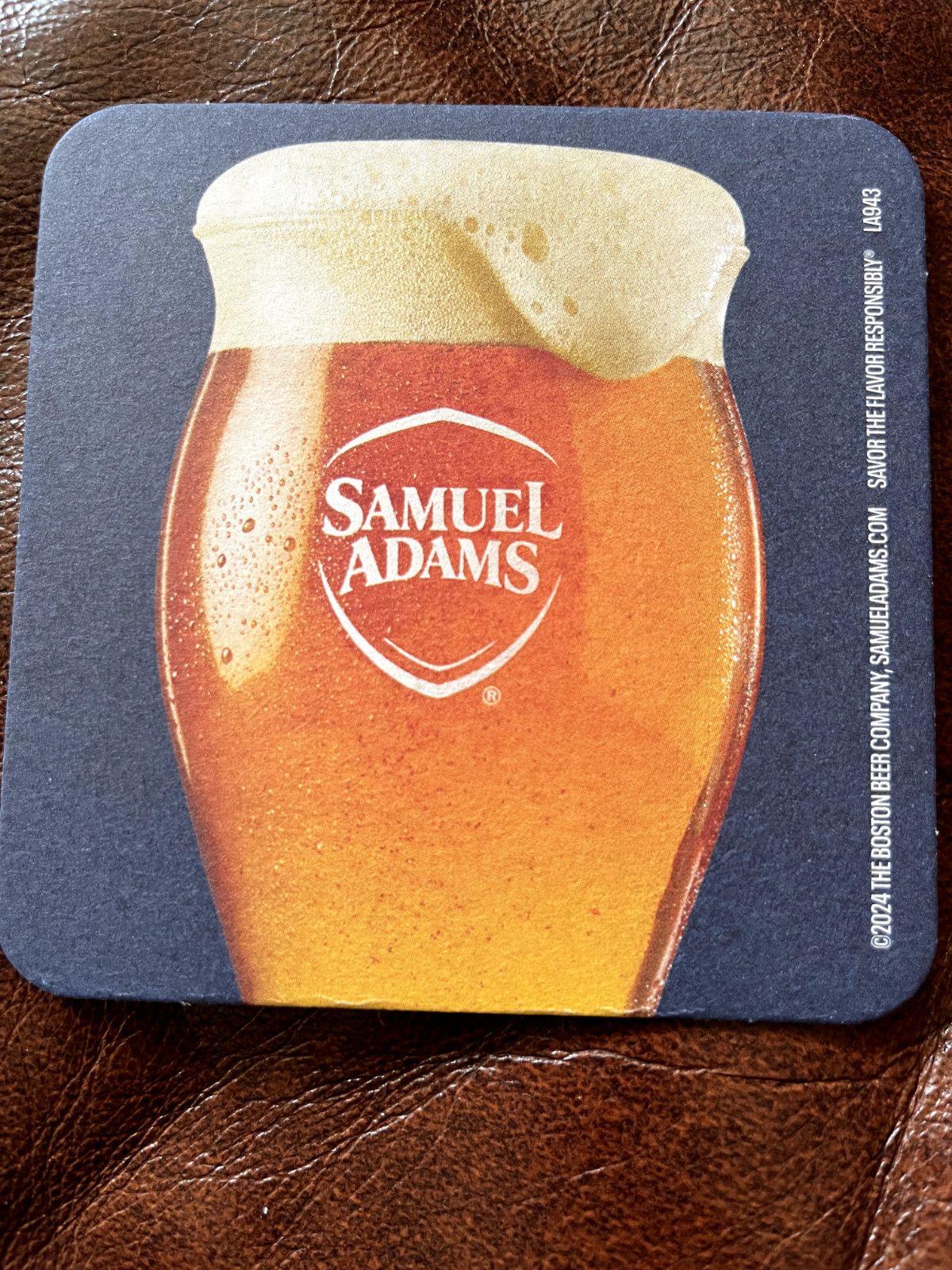 NEW SAM ADAMS BEER COASTER  MINT HARD TO FIND BIG EAST UNIQUE BUY IT NOW