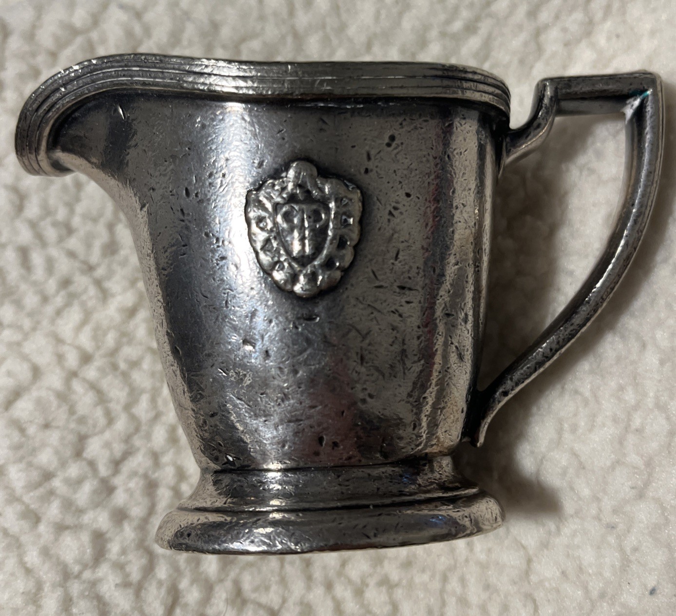 Vintage The Plaza Hotel NYC Silver Soldered Creamer Mug 3oz Antique Vintage The Plaza Hotel NYC Silver Soldered Creamer Mug 3oz Antique