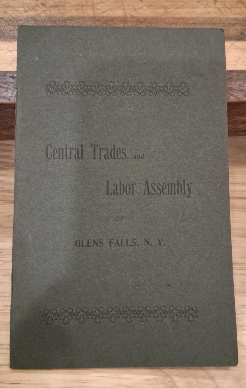 Vtg 1901 Constitution By-laws Rules Of Order Labor Assembly Ect Glen Falls N.Y