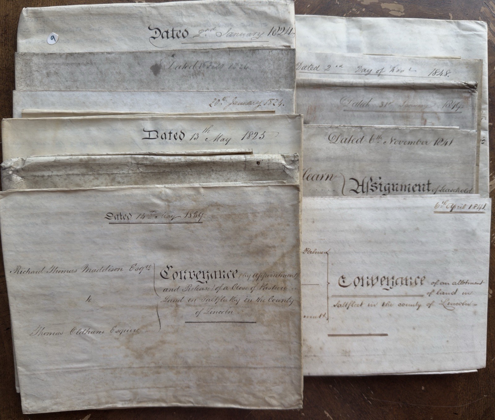Lot 11 Antique English Deeds Indentures 1824-1849 Land Court Docs Lot 11 Antique English Deeds Indentures 1824-1849 Land Court Docs