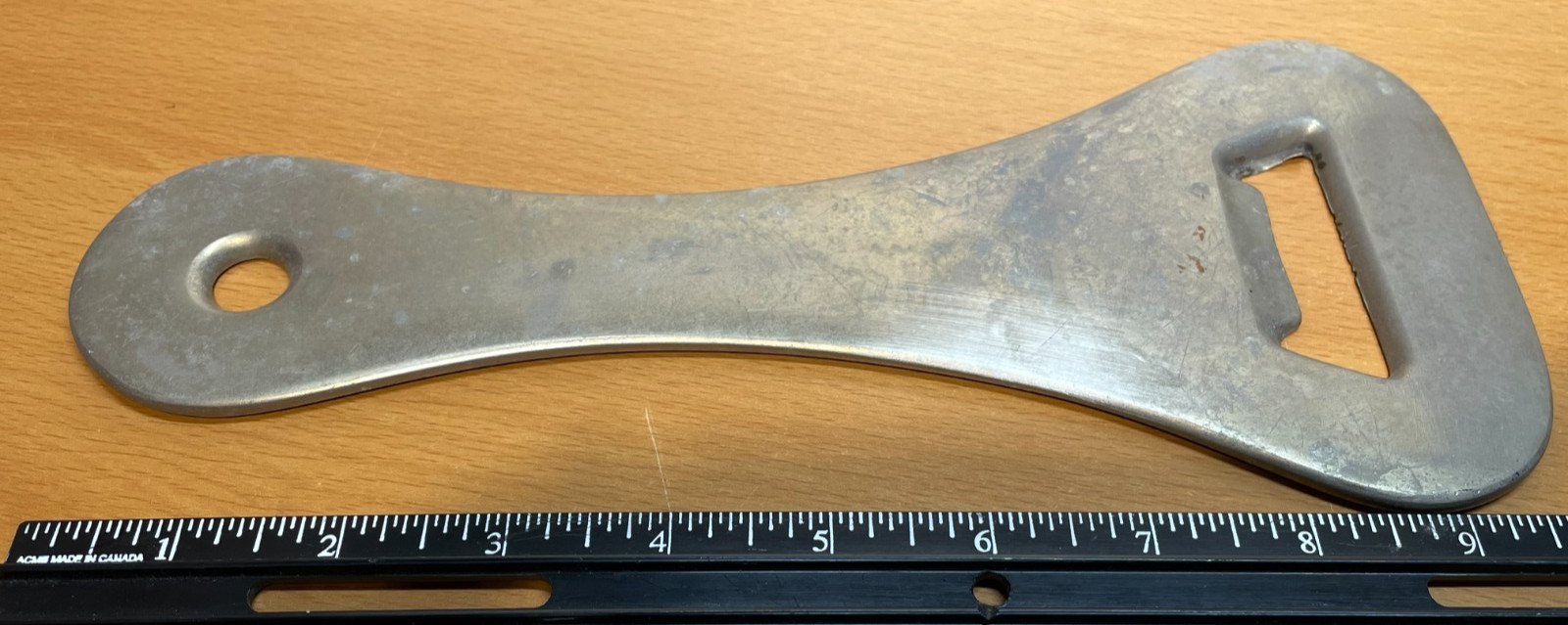 Vintage Large Jumbo Paddle Aluminum Beer BOTTLE OPENER | Barware Gag Gift | 9