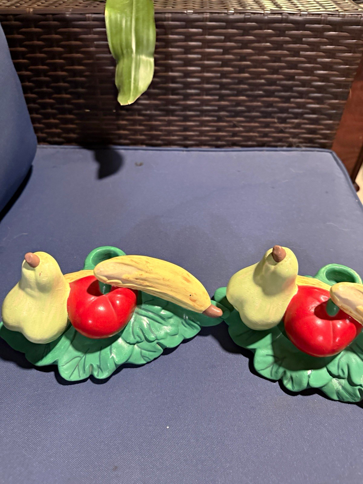 Vintage Majolica Style Hand-Painted Fruit Candlestick Holders – Pair – Retro Kit Vintage Majolica Style Hand-Painted Fruit Candlestick Holders – Pair – Retro Kit
