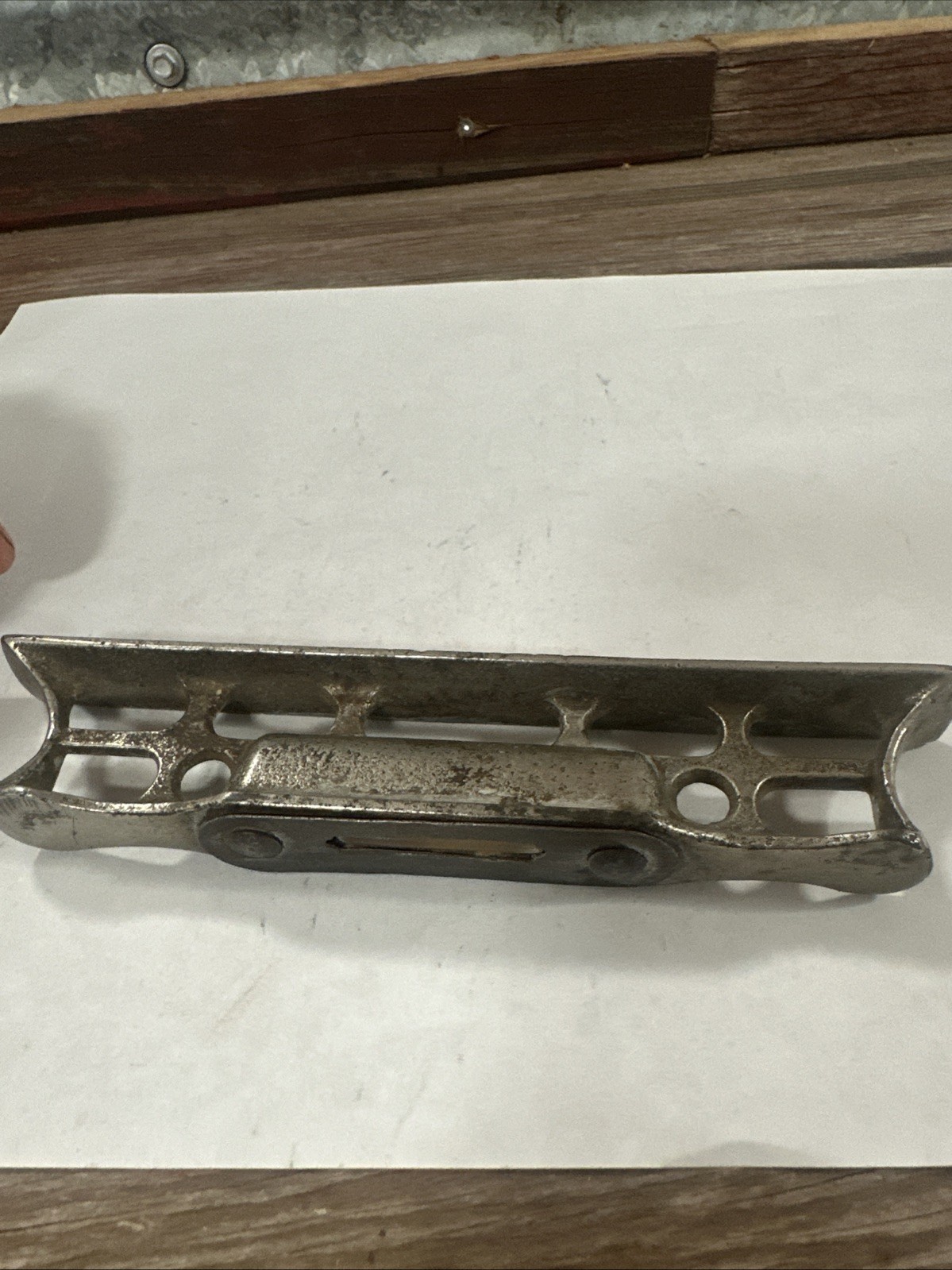Nice Early Iron Small Spirit Level Torpedo Cast Iron Builders Mason 