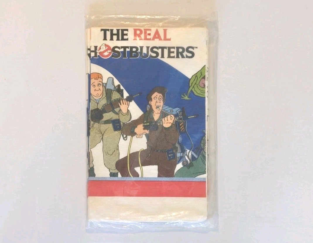 1986 The Real Ghostbusters Tablecloth Covee Birthday Decor Vintage Unused 1986 The Real Ghostbusters Tablecloth Covee Birthday Decor Vintage Unused